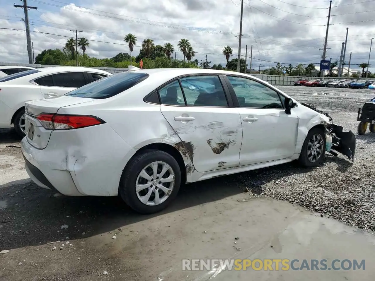 3 fotografías del automóvil dañado 5YFEPMAEXNP283104 TOYOTA COROLLA 2022