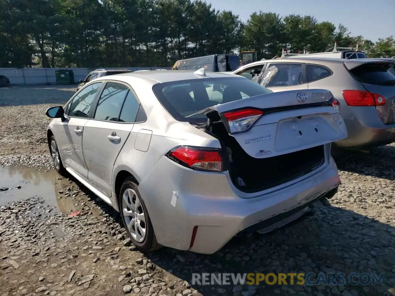 3 fotografías del automóvil dañado 5YFEPMAEXNP300094 TOYOTA COROLLA 2022