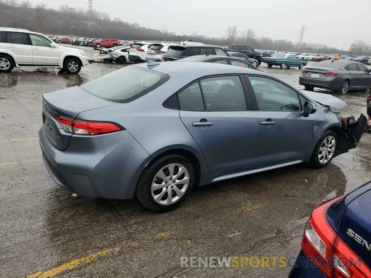 3 fotografías del automóvil dañado 5YFEPMAEXNP342913 TOYOTA COROLLA 2022