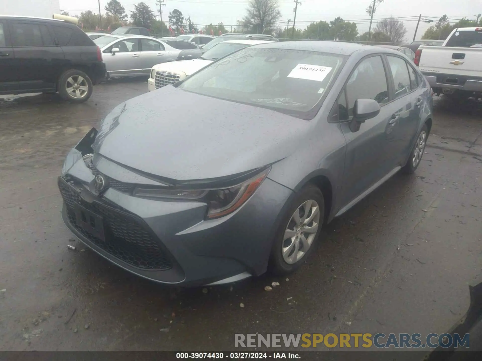 2 fotografías del automóvil dañado 5YFEPMAEXNP359551 TOYOTA COROLLA 2022