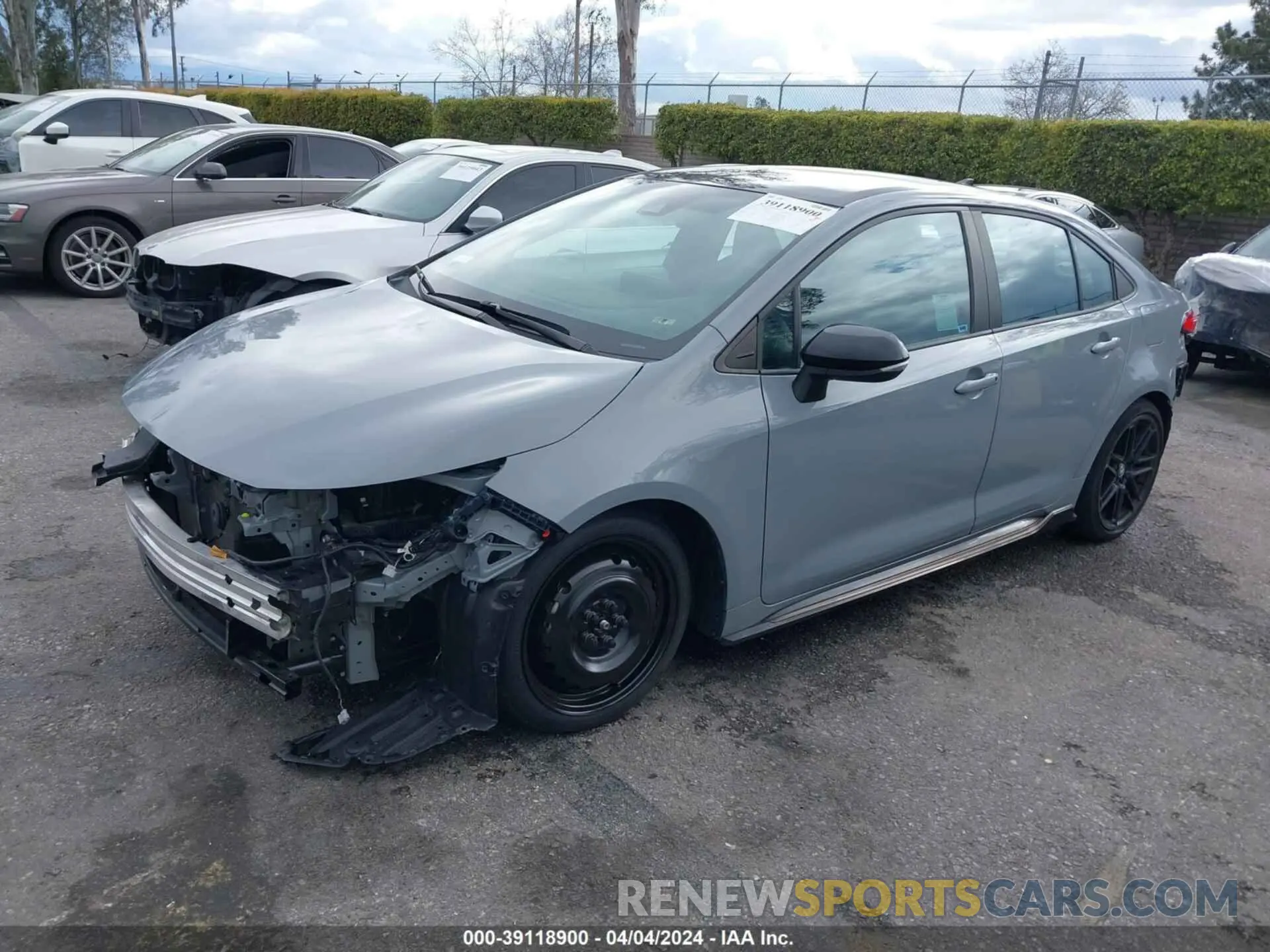 2 fotografías del automóvil dañado 5YFM4MCE9NP114015 TOYOTA COROLLA 2022