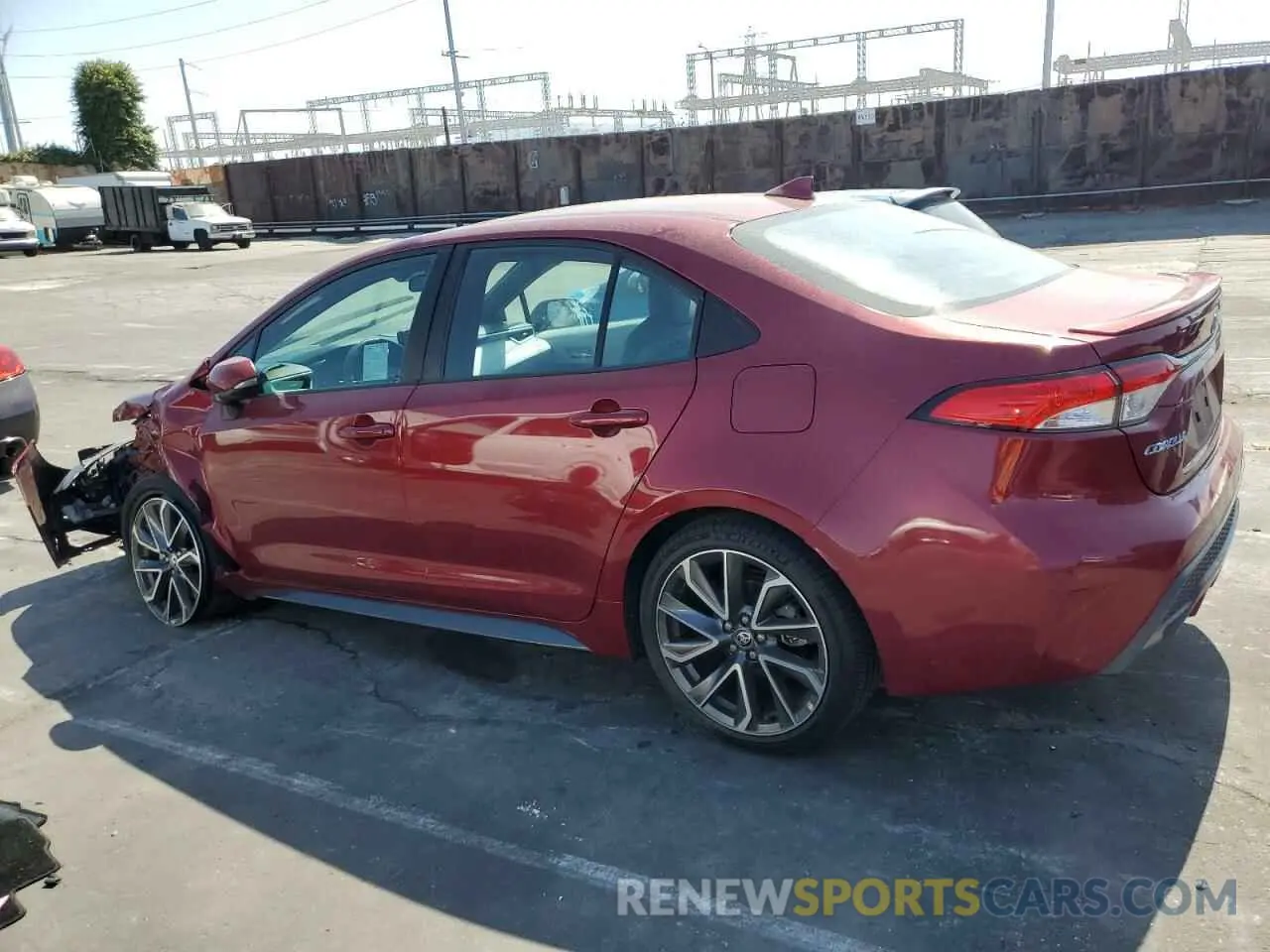 2 fotografías del automóvil dañado 5YFP4MCE1NP107931 TOYOTA COROLLA 2022