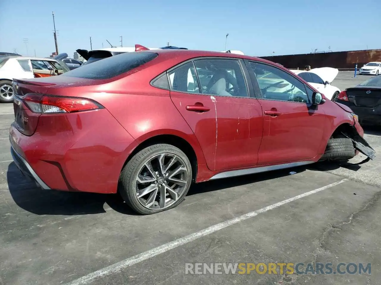 3 fotografías del automóvil dañado 5YFP4MCE1NP107931 TOYOTA COROLLA 2022