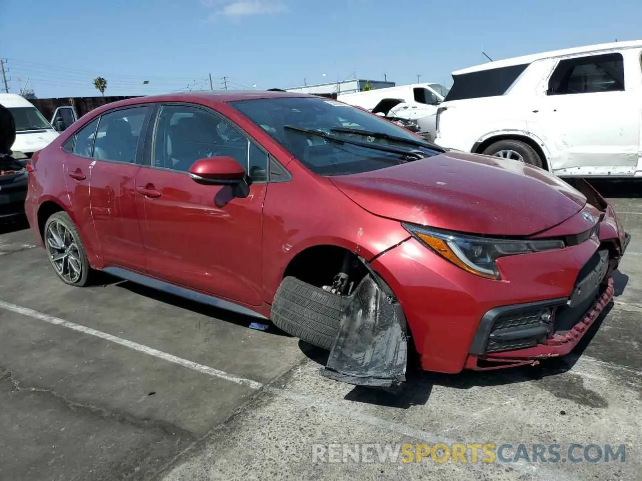 4 fotografías del automóvil dañado 5YFP4MCE1NP107931 TOYOTA COROLLA 2022