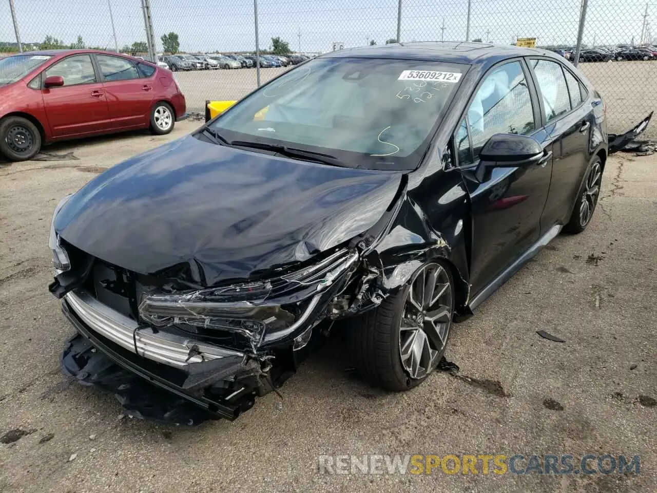 2 fotografías del automóvil dañado 5YFP4MCE3NP120325 TOYOTA COROLLA 2022
