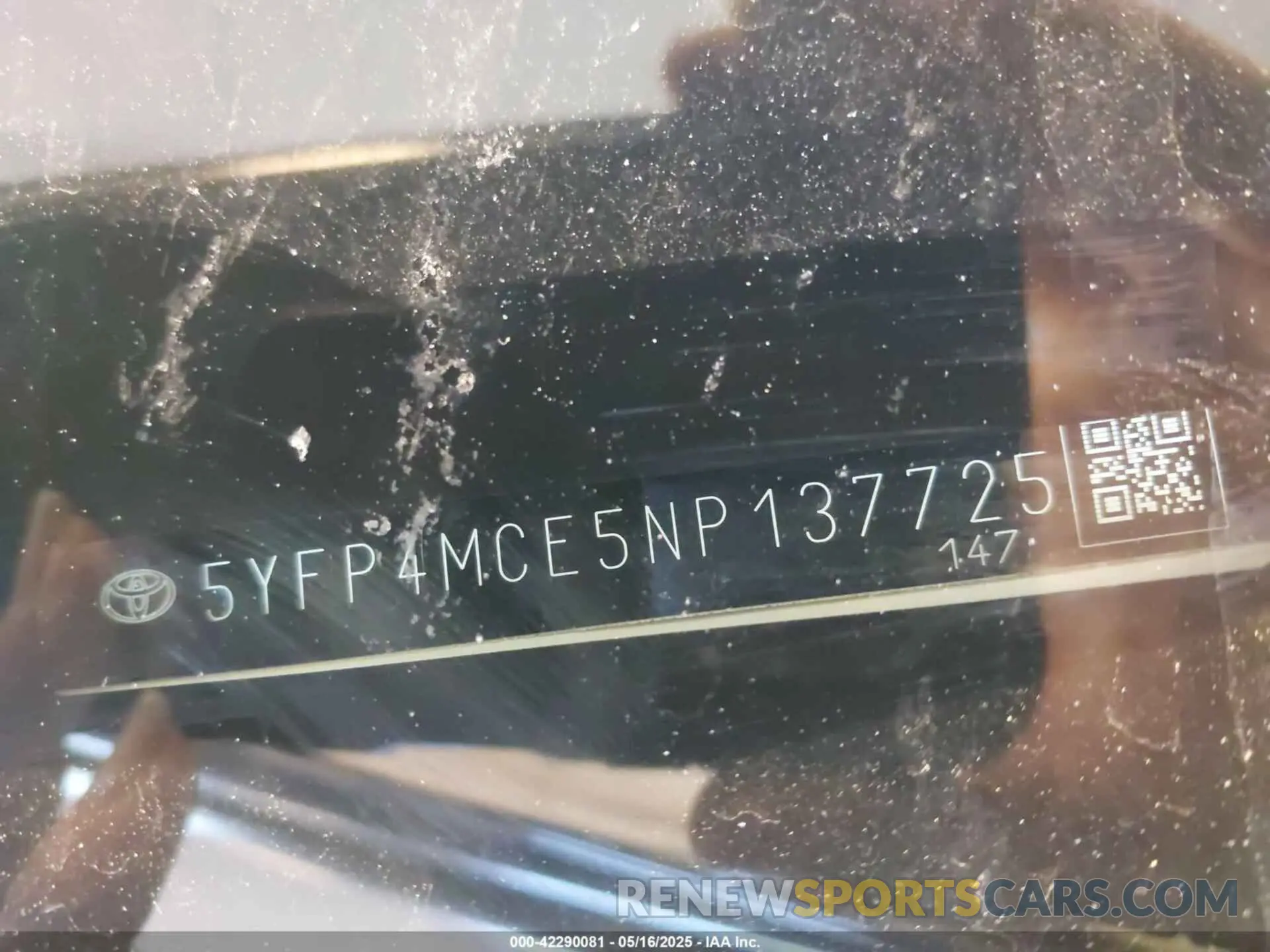 9 fotografías del automóvil dañado 5YFP4MCE5NP137725 TOYOTA COROLLA 2022