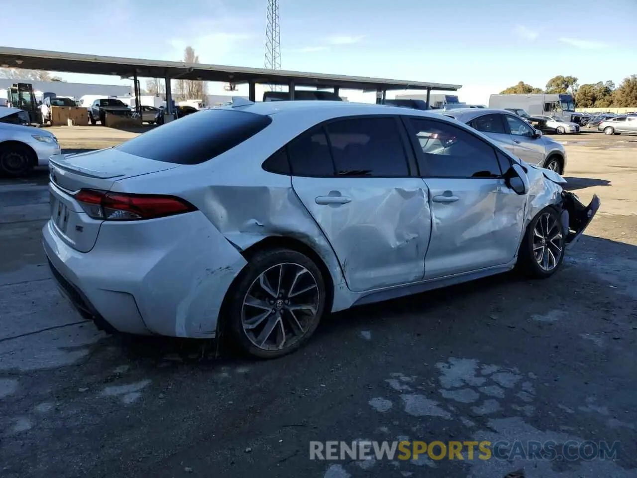 3 fotografías del automóvil dañado 5YFP4MCE8NP107036 TOYOTA COROLLA 2022