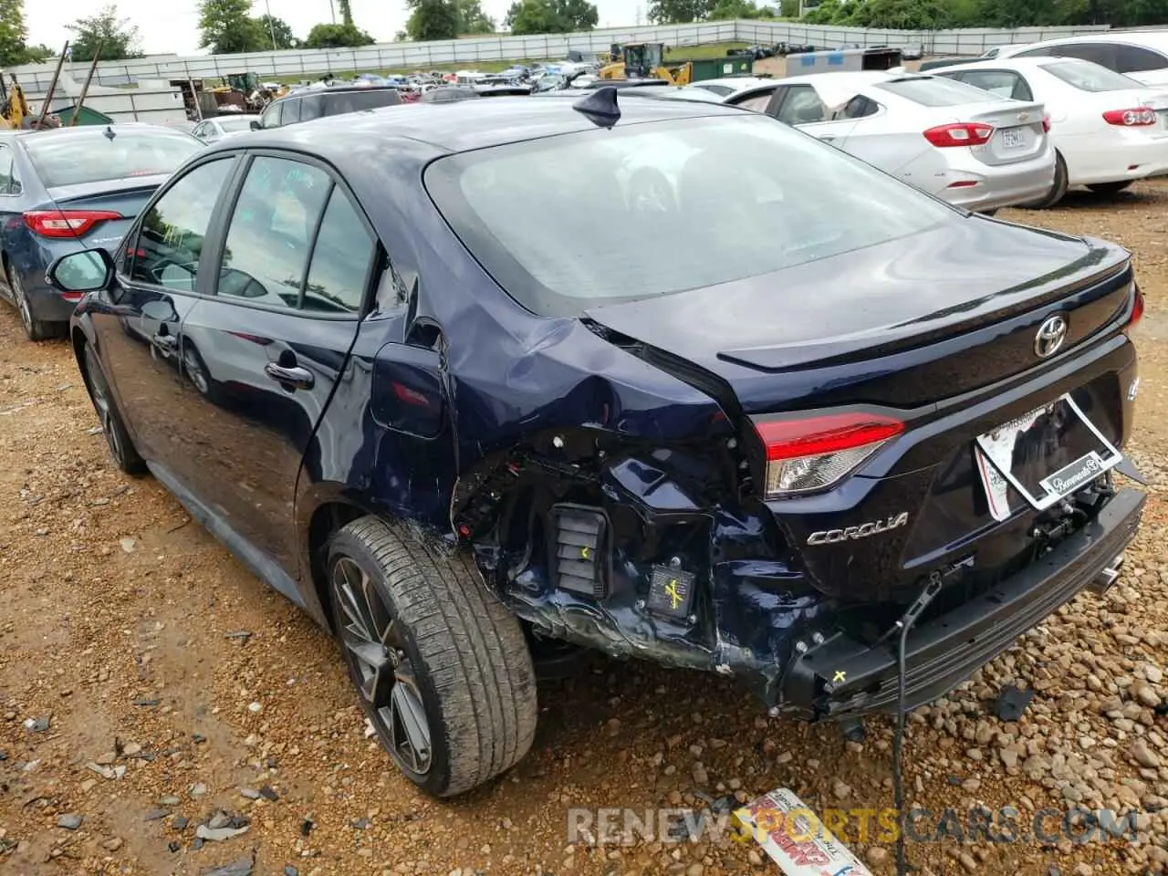 3 fotografías del automóvil dañado 5YFP4MCE9NP114335 TOYOTA COROLLA 2022