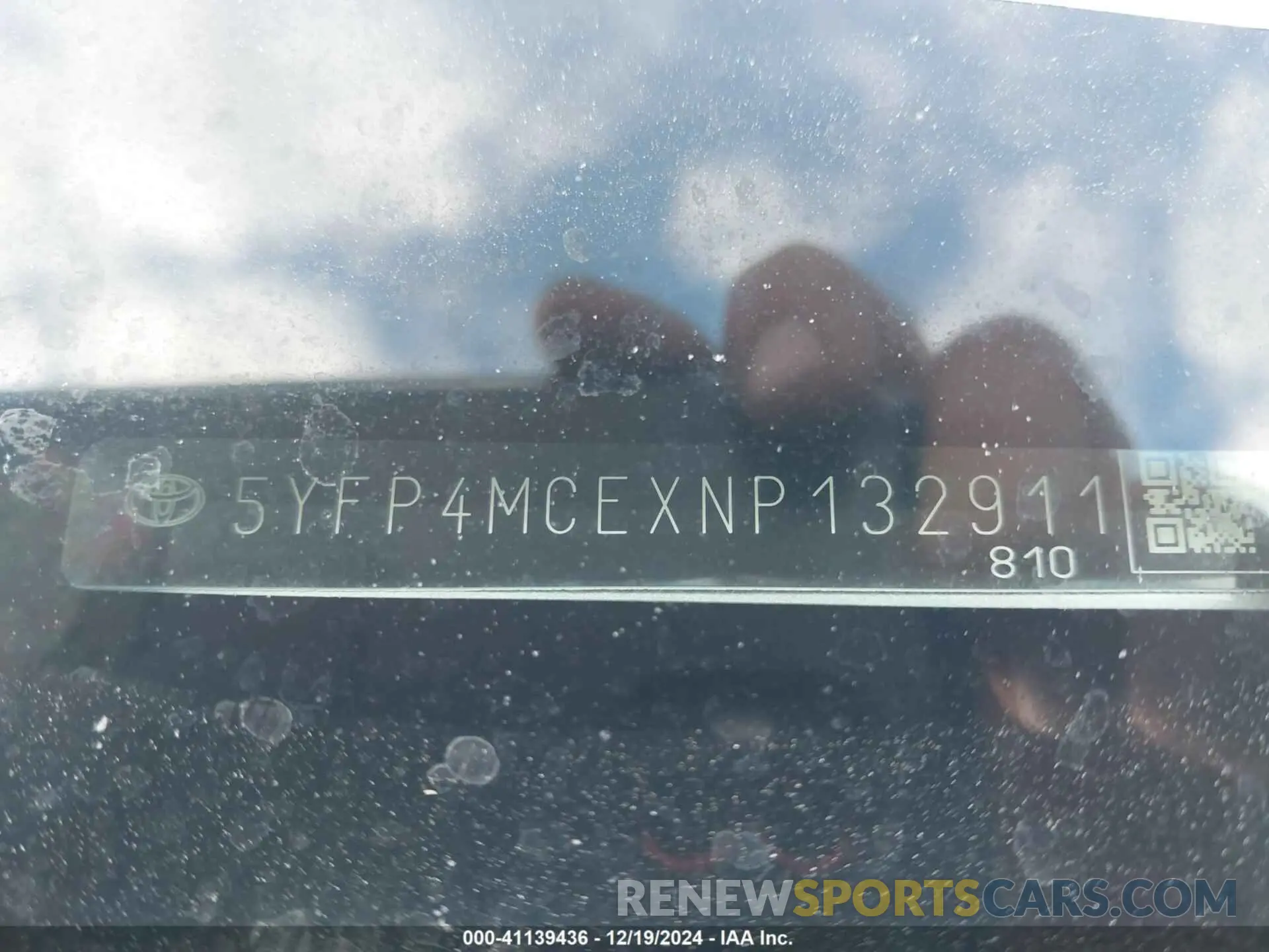 9 fotografías del automóvil dañado 5YFP4MCEXNP132911 TOYOTA COROLLA 2022