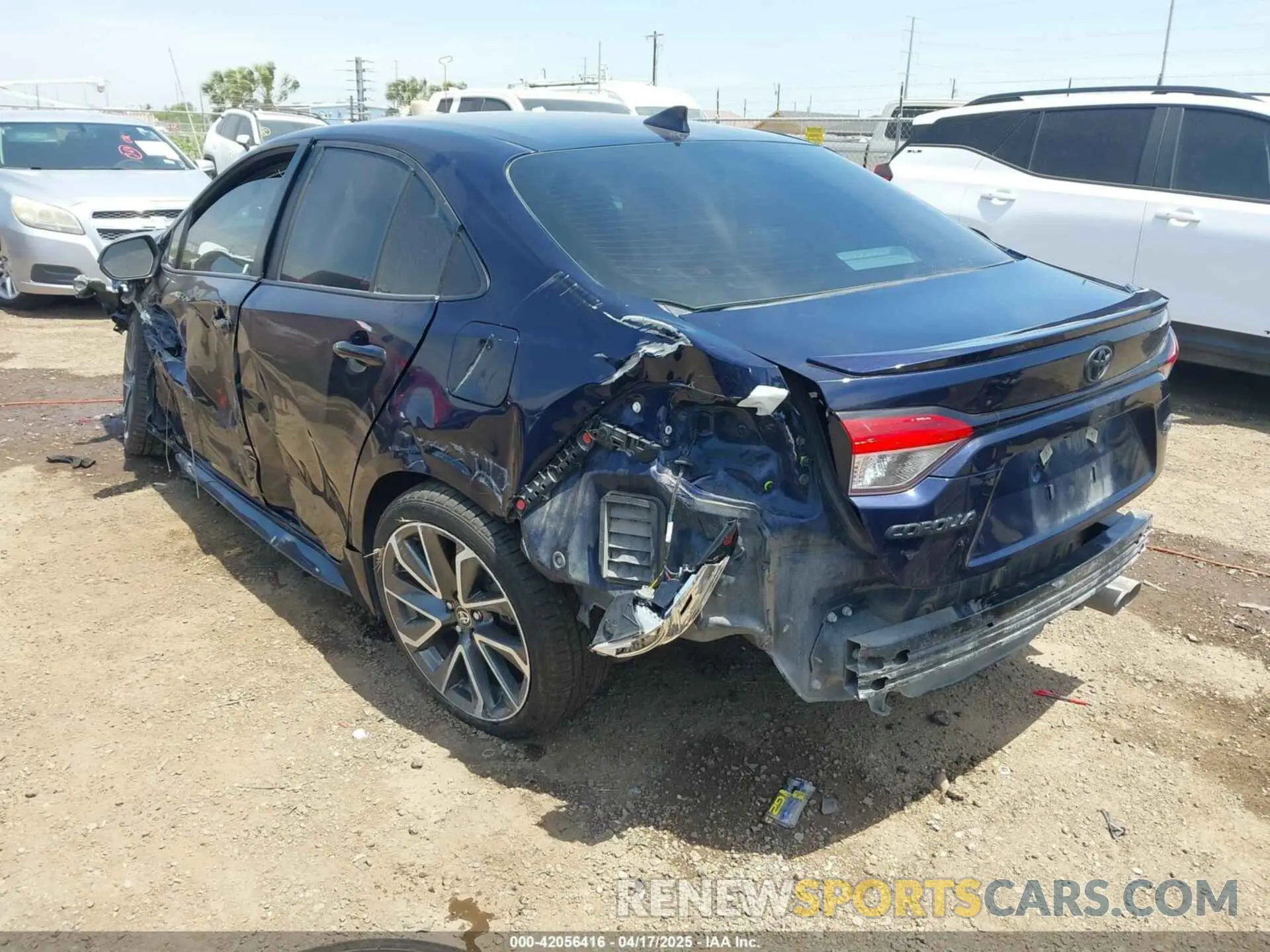 3 fotografías del automóvil dañado 5YFS4MCE0NP115125 TOYOTA COROLLA 2022
