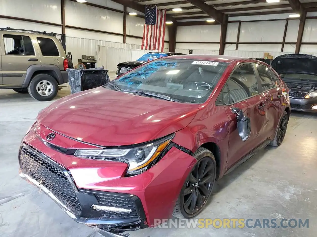 2 fotografías del automóvil dañado 5YFS4MCE0NP120714 TOYOTA COROLLA 2022