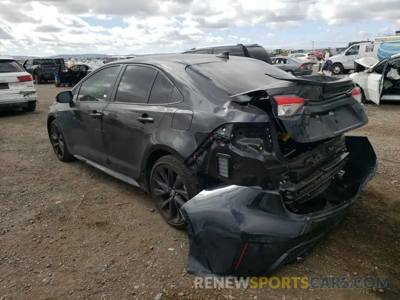 3 fotografías del automóvil dañado 5YFS4MCE1NP113352 TOYOTA COROLLA 2022