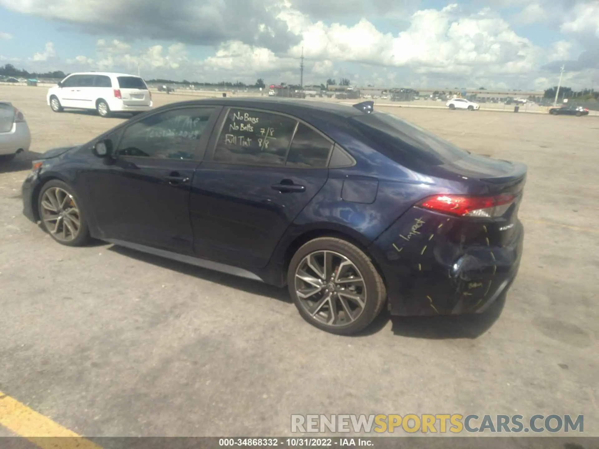 3 fotografías del automóvil dañado 5YFS4MCE1NP119846 TOYOTA COROLLA 2022