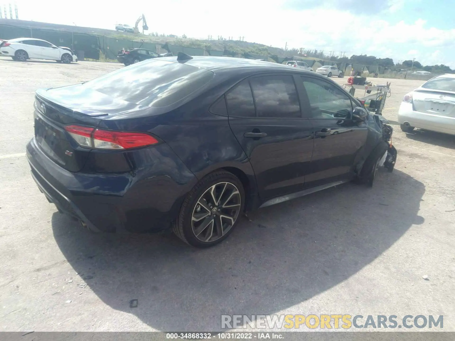 4 fotografías del automóvil dañado 5YFS4MCE1NP119846 TOYOTA COROLLA 2022