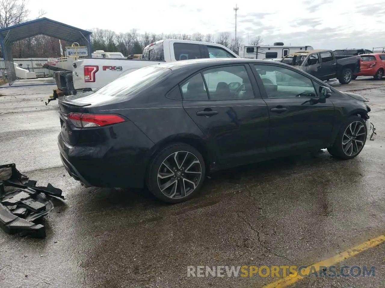 3 fotografías del automóvil dañado 5YFS4MCE4NP136303 TOYOTA COROLLA 2022