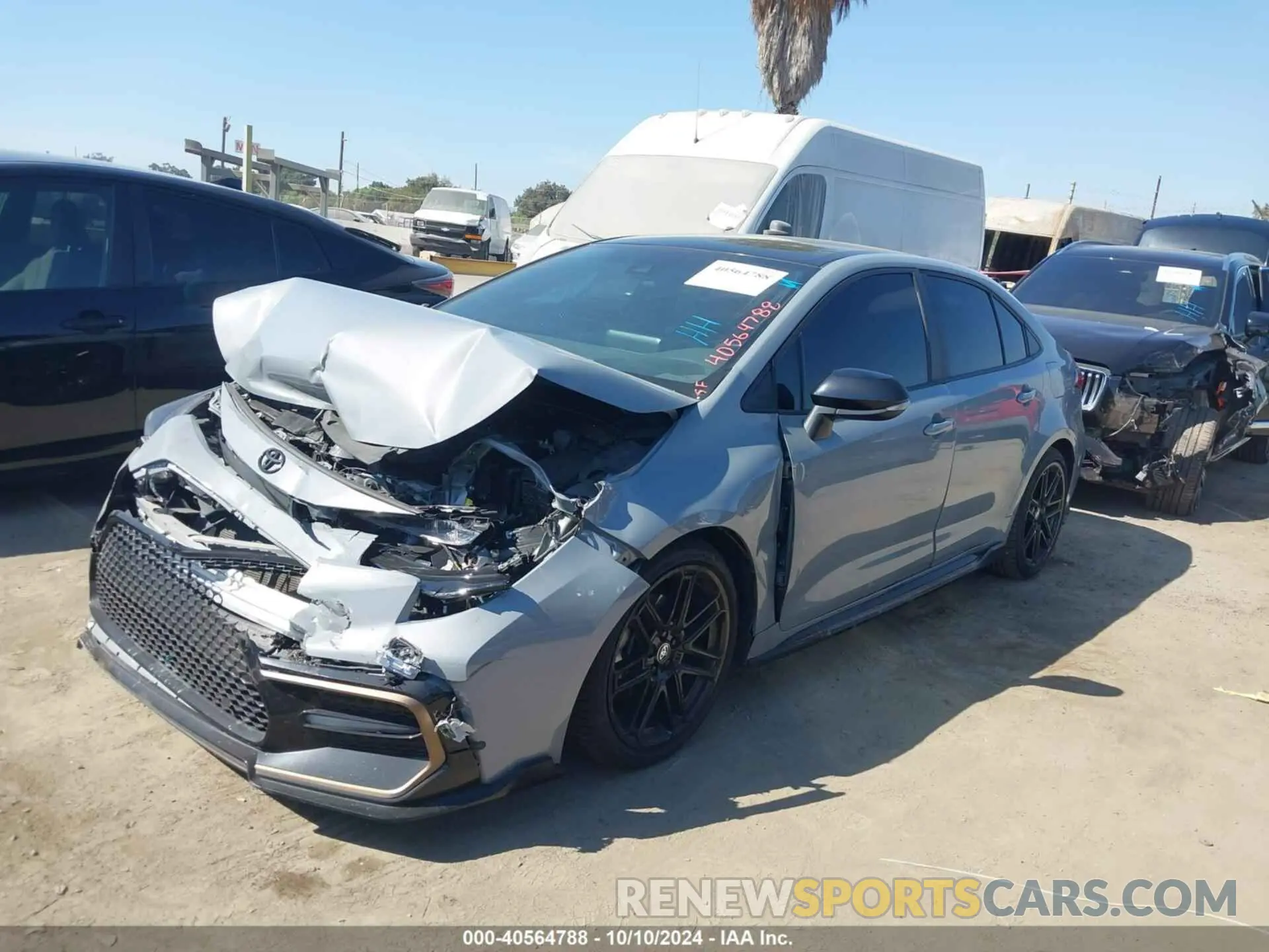 2 fotografías del automóvil dañado 5YFS4MCE6NP138120 TOYOTA COROLLA 2022