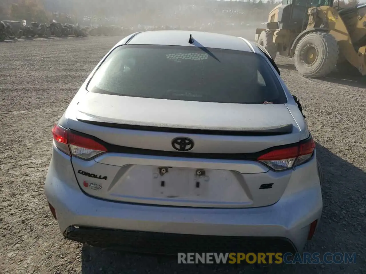 6 fotografías del automóvil dañado 5YFS4MCE7NP099943 TOYOTA COROLLA 2022
