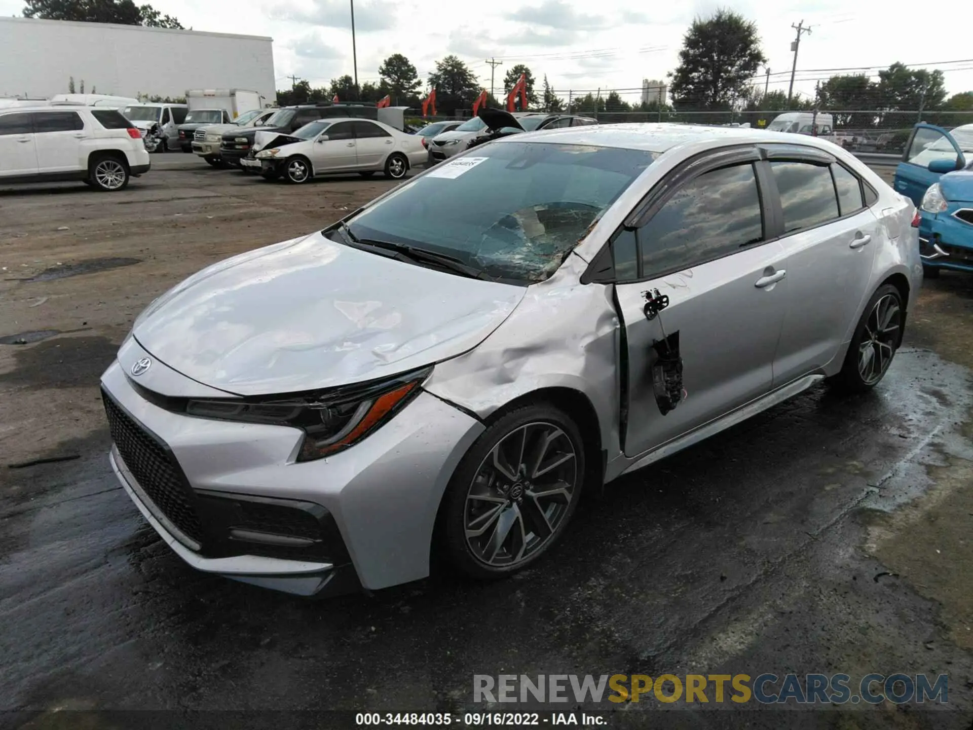 2 fotografías del automóvil dañado 5YFS4MCE8NP105152 TOYOTA COROLLA 2022