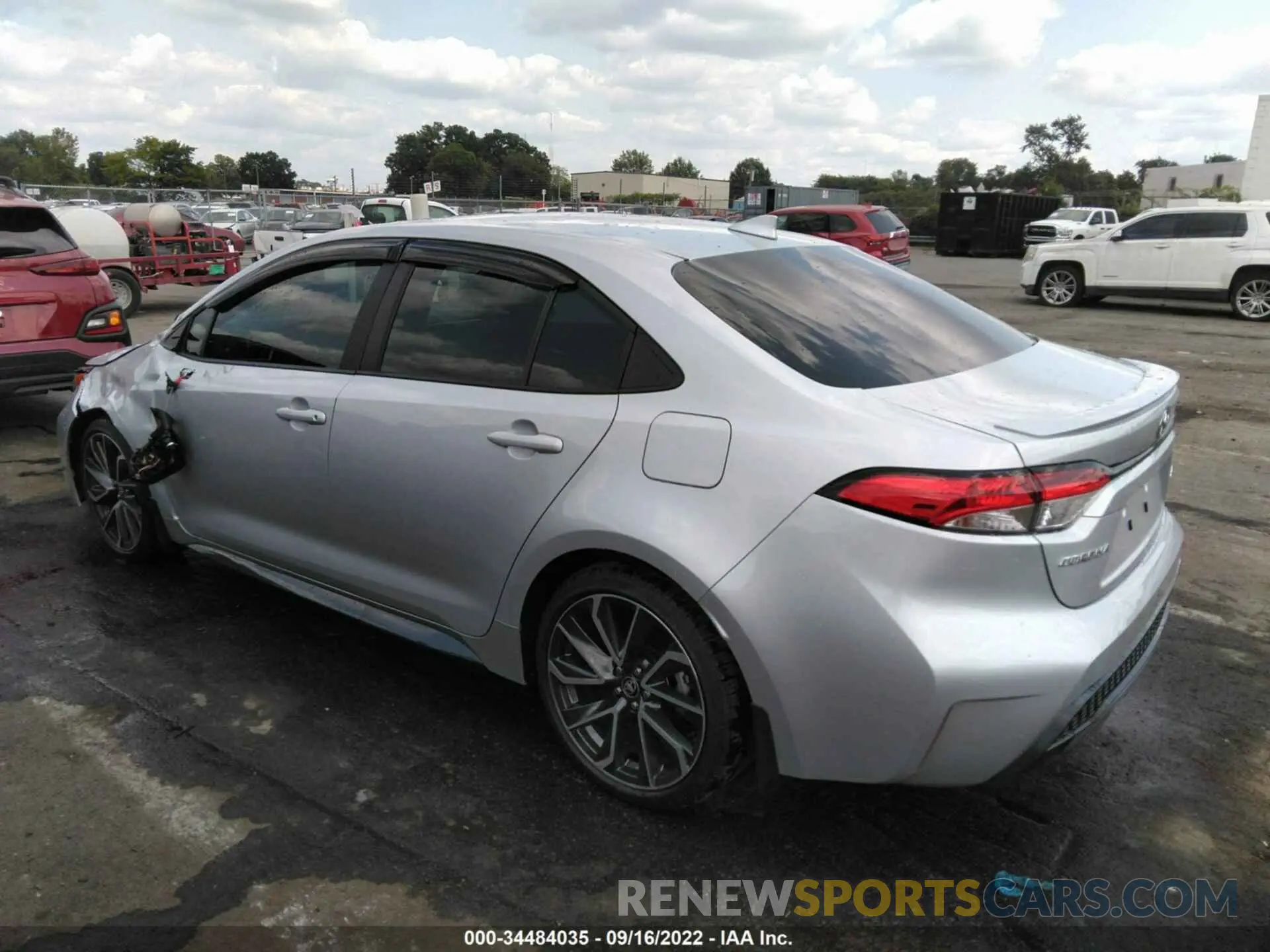 3 fotografías del automóvil dañado 5YFS4MCE8NP105152 TOYOTA COROLLA 2022