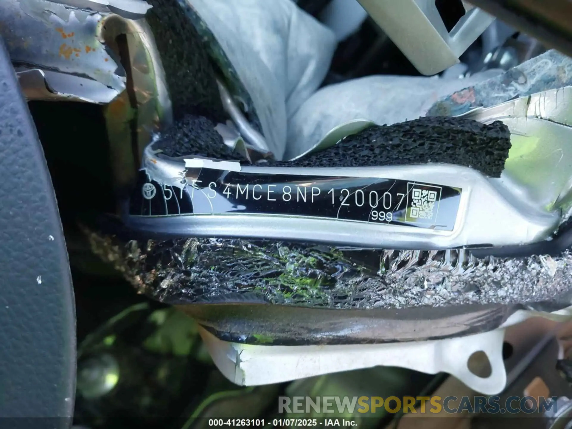 9 fotografías del automóvil dañado 5YFS4MCE8NP120007 TOYOTA COROLLA 2022
