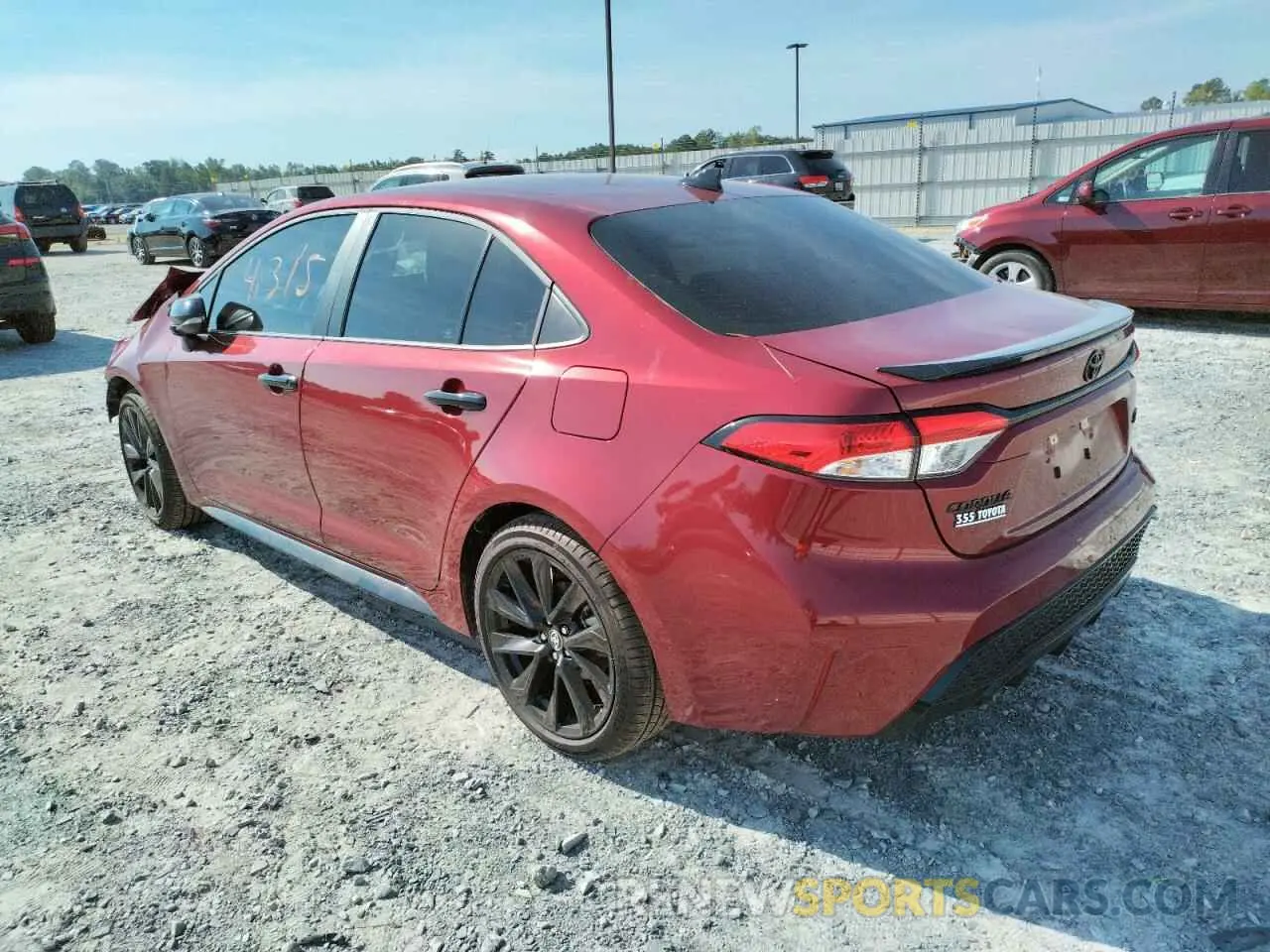 3 fotografías del automóvil dañado 5YFS4MCE9NP111106 TOYOTA COROLLA 2022