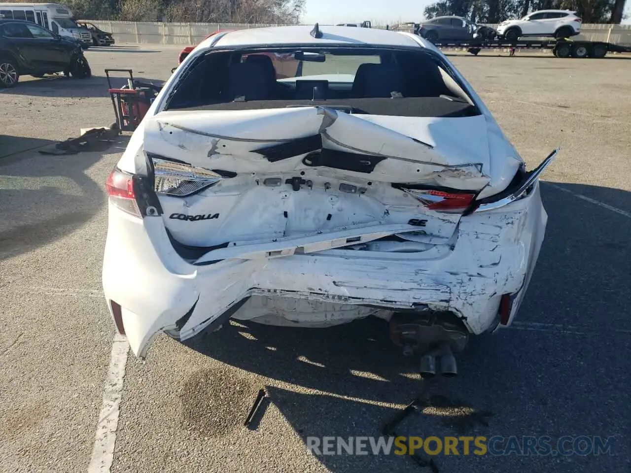 6 fotografías del automóvil dañado 5YFS4MCE9NP115933 TOYOTA COROLLA 2022