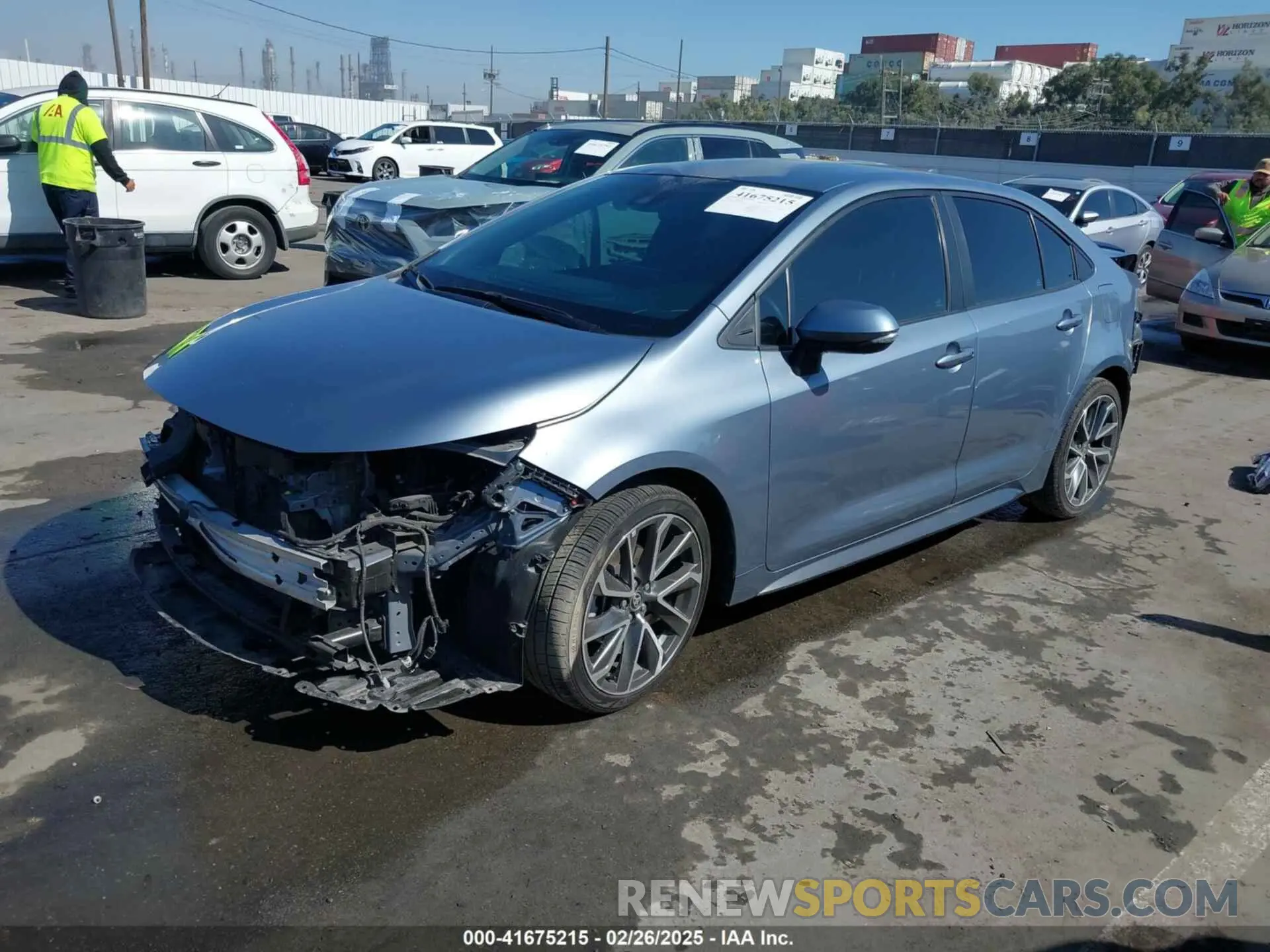 2 fotografías del automóvil dañado 5YFS4MCEXNP111602 TOYOTA COROLLA 2022