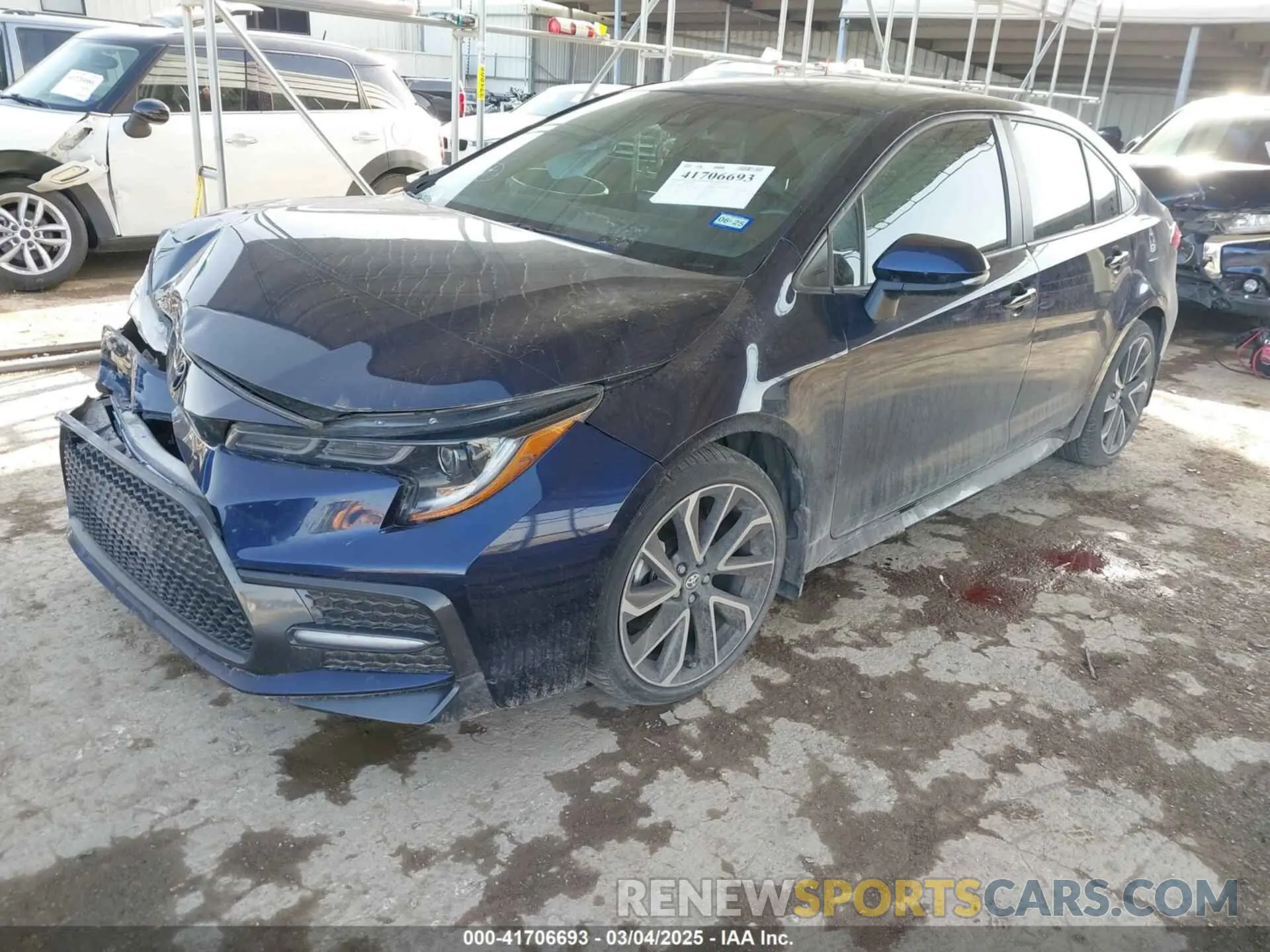 2 fotografías del automóvil dañado 5YFS4MCEXNP130506 TOYOTA COROLLA 2022