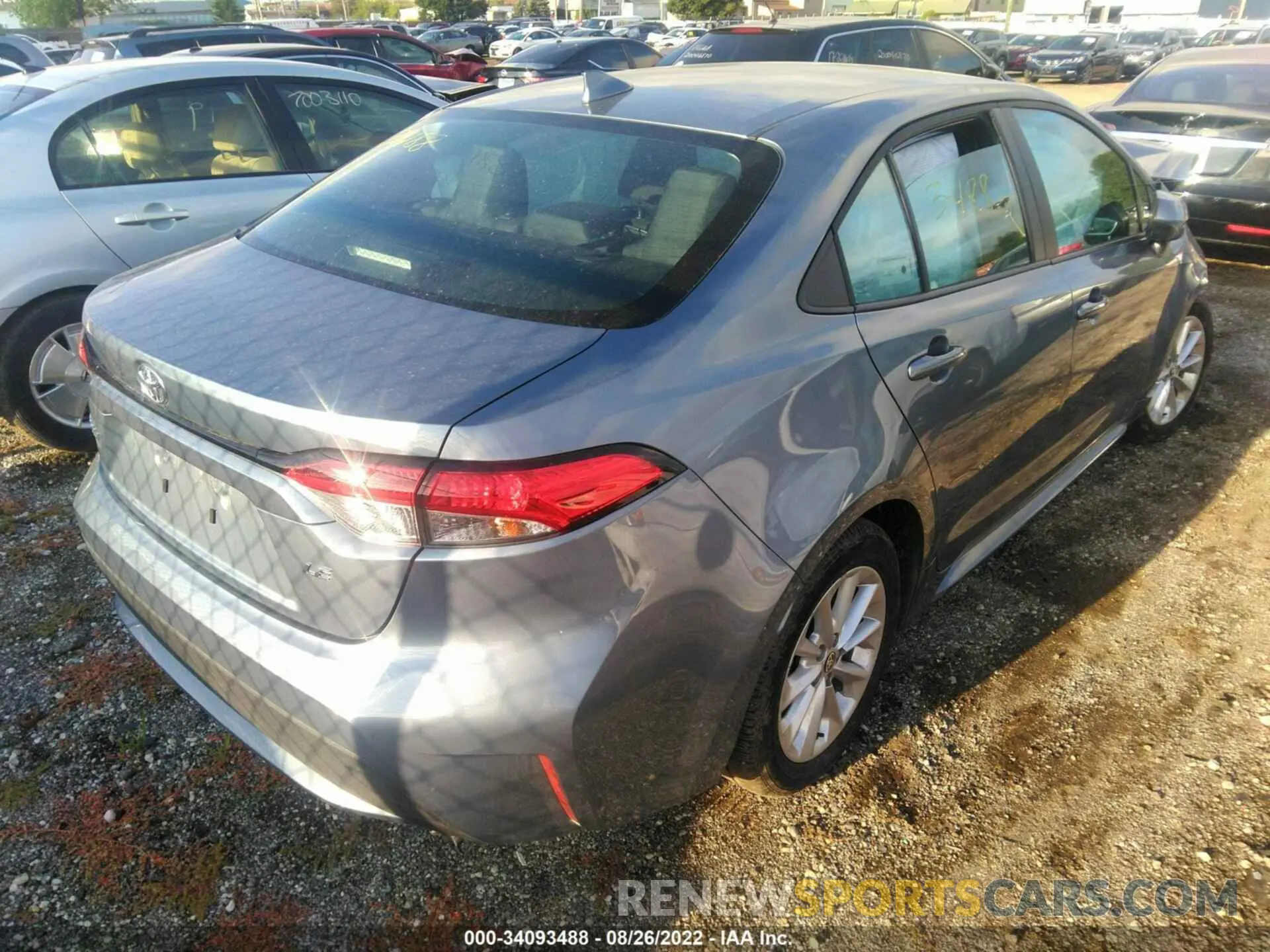 4 fotografías del automóvil dañado 5YFVPMAE3NP291903 TOYOTA COROLLA 2022
