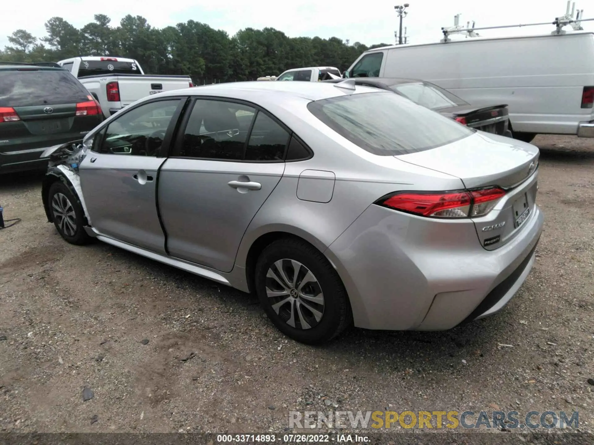 3 fotografías del automóvil dañado JTDEAMDE0NJ038295 TOYOTA COROLLA 2022