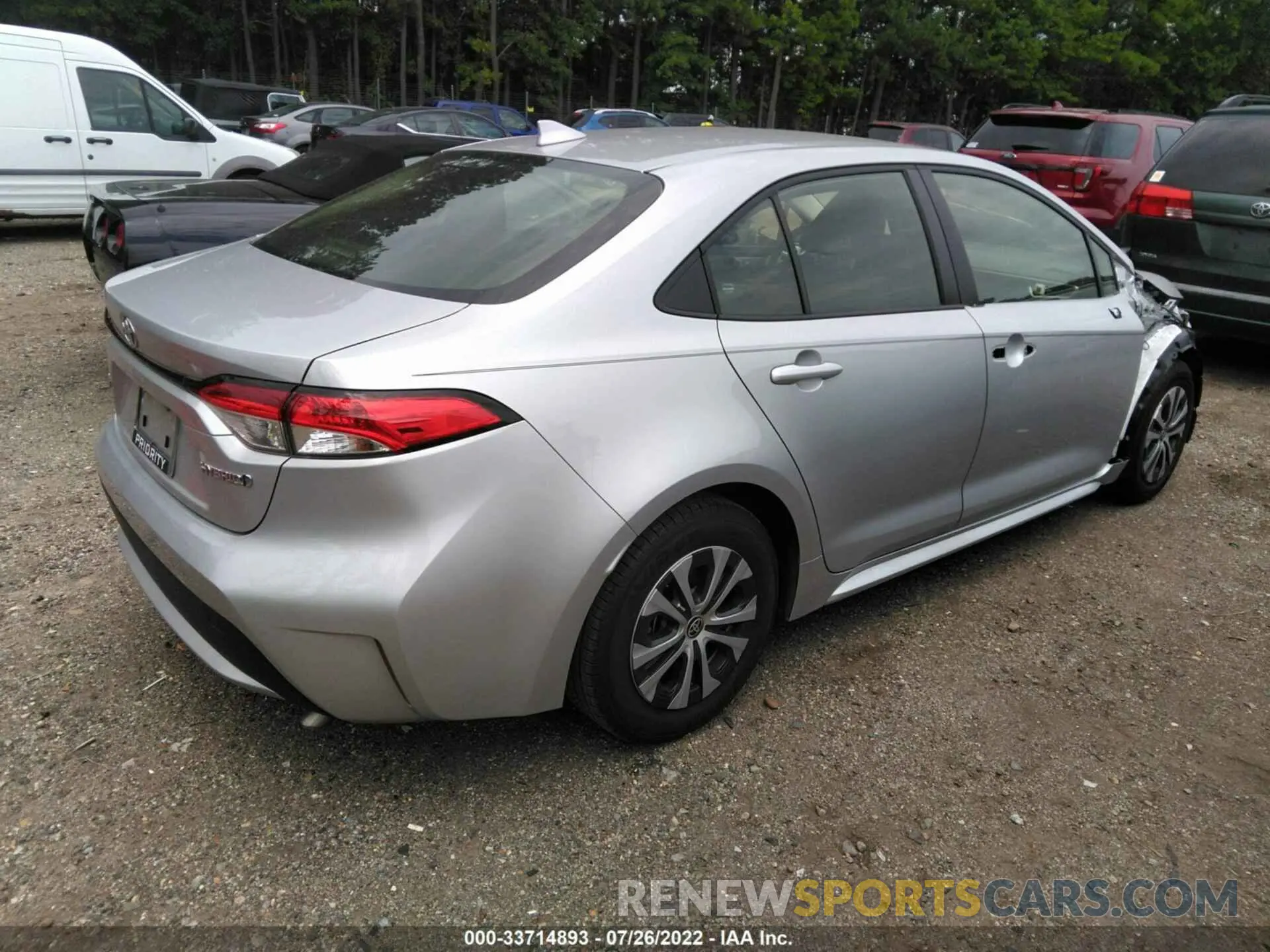4 fotografías del automóvil dañado JTDEAMDE0NJ038295 TOYOTA COROLLA 2022