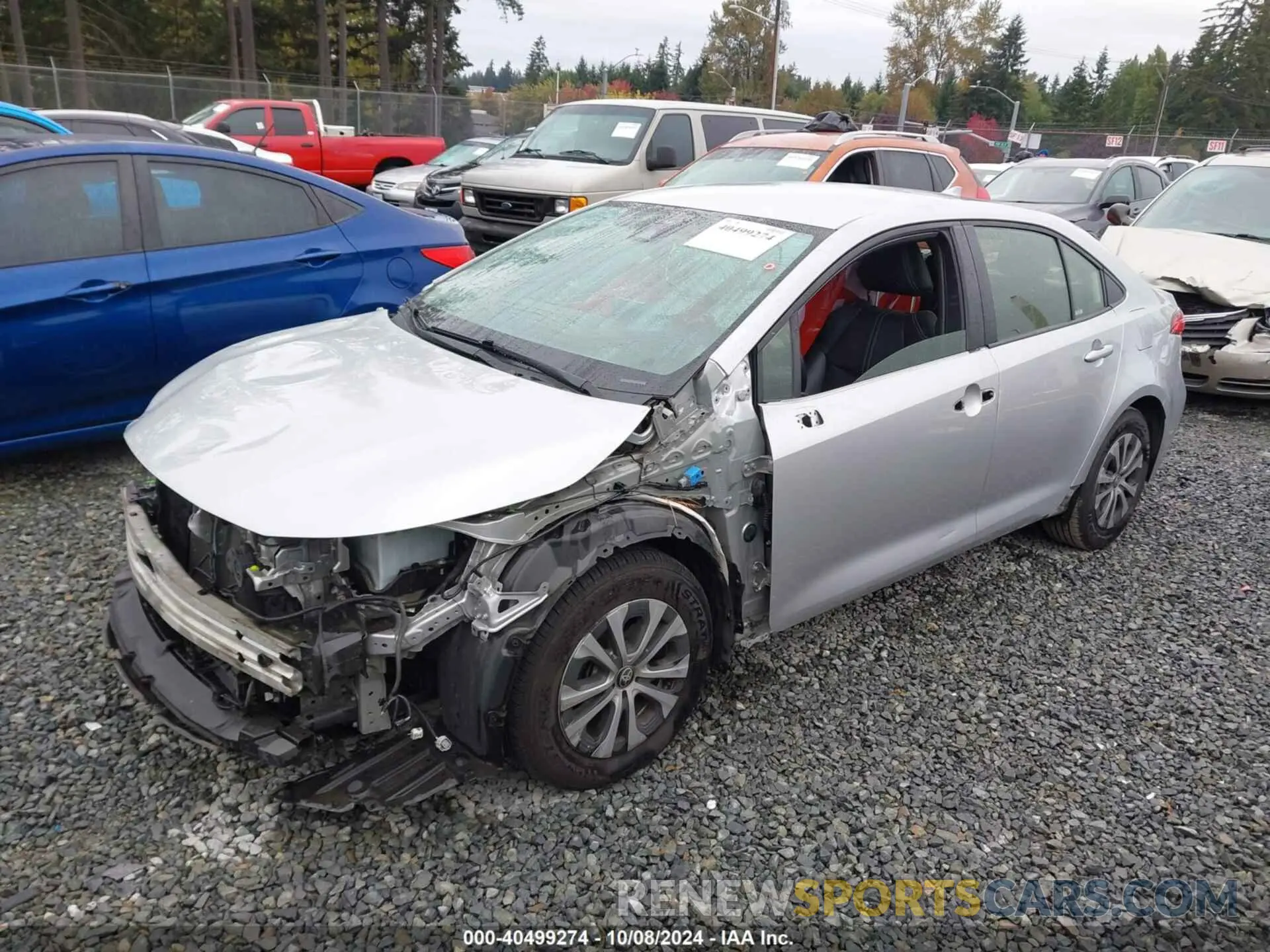 2 fotografías del automóvil dañado JTDEAMDE0NJ047613 TOYOTA COROLLA 2022
