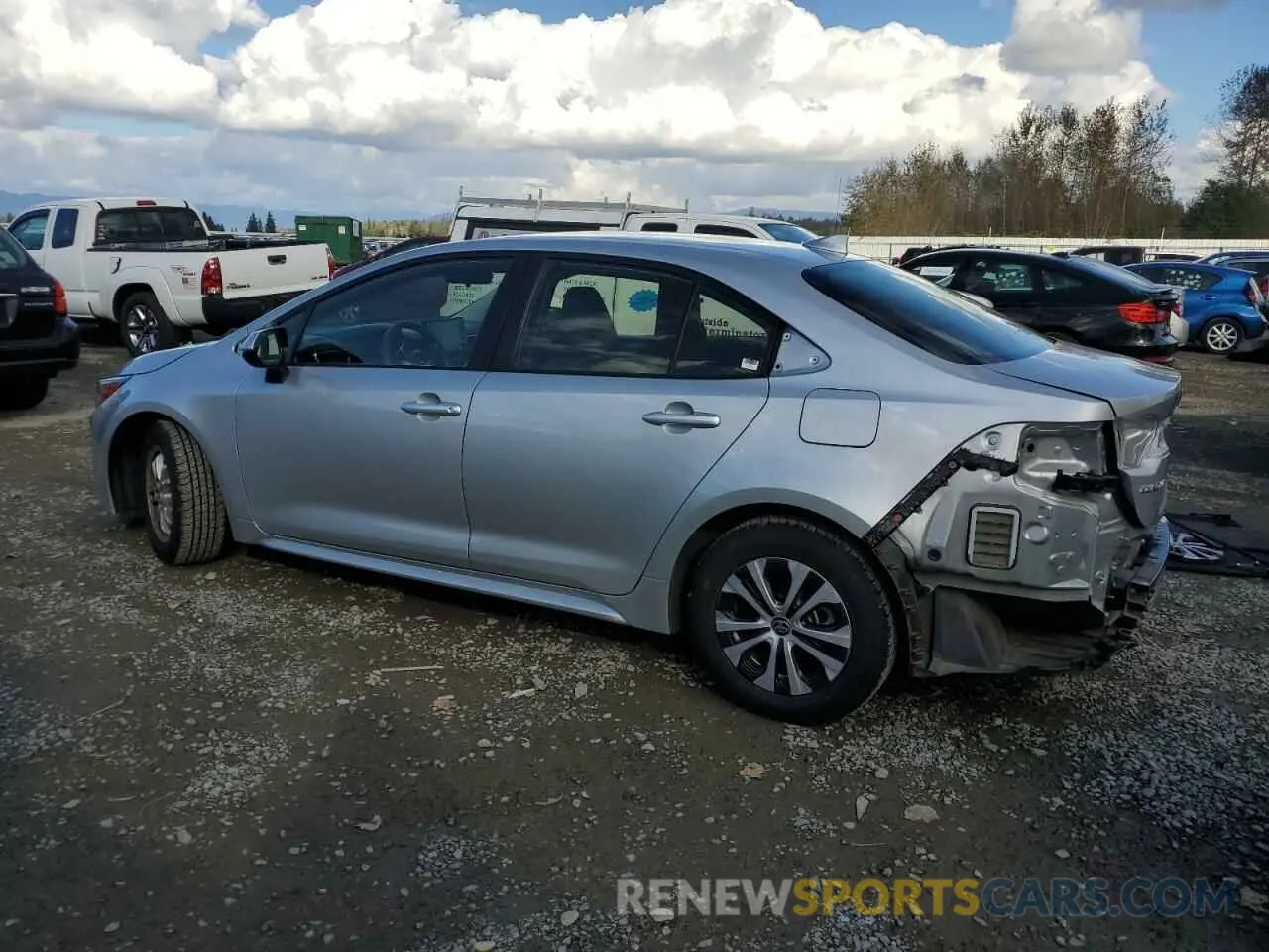 2 fotografías del automóvil dañado JTDEAMDE0NJ056067 TOYOTA COROLLA 2022
