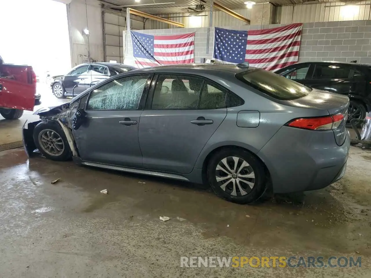 2 fotografías del automóvil dañado JTDEAMDE1N3000644 TOYOTA COROLLA 2022