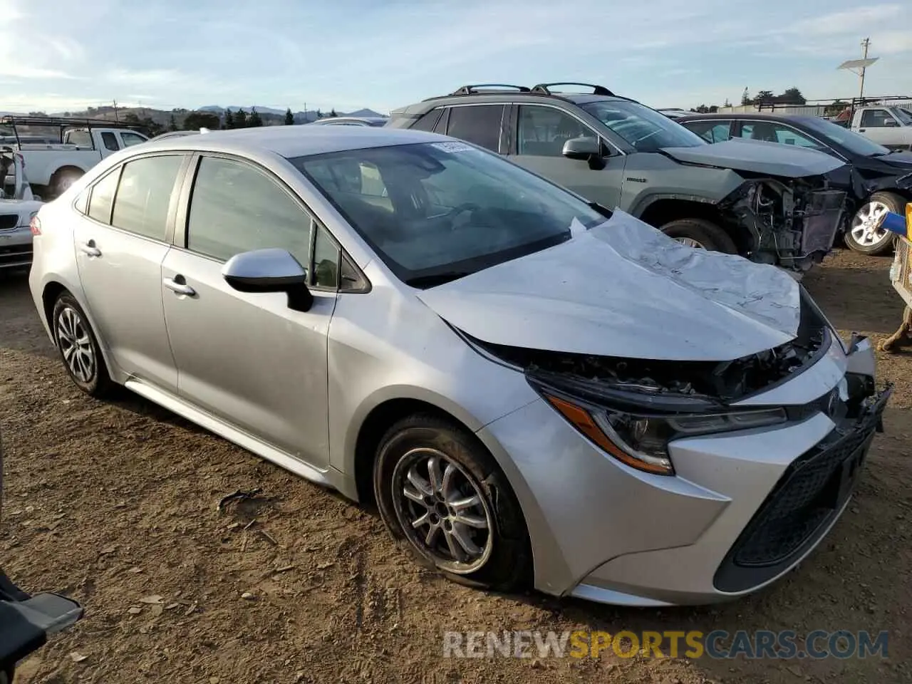 4 fotografías del automóvil dañado JTDEAMDE1N3009084 TOYOTA COROLLA 2022