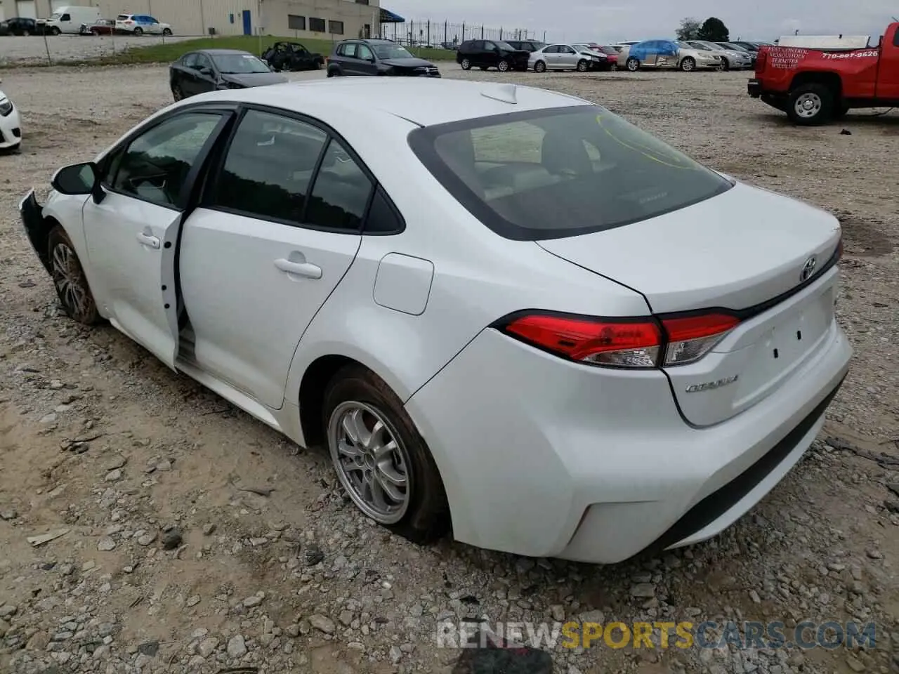 3 fotografías del automóvil dañado JTDEAMDE1N3010705 TOYOTA COROLLA 2022