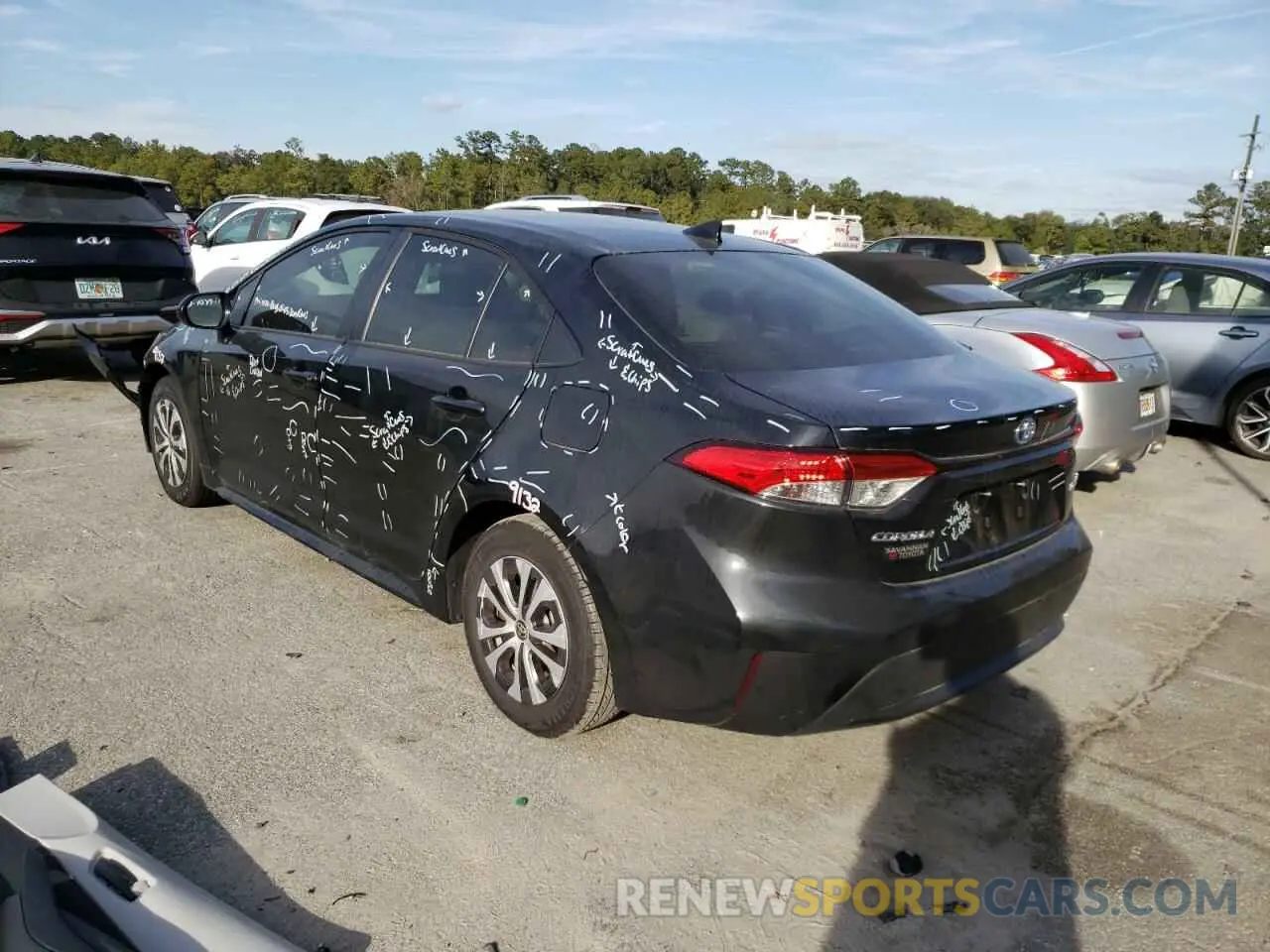3 fotografías del automóvil dañado JTDEAMDE1NJ044039 TOYOTA COROLLA 2022