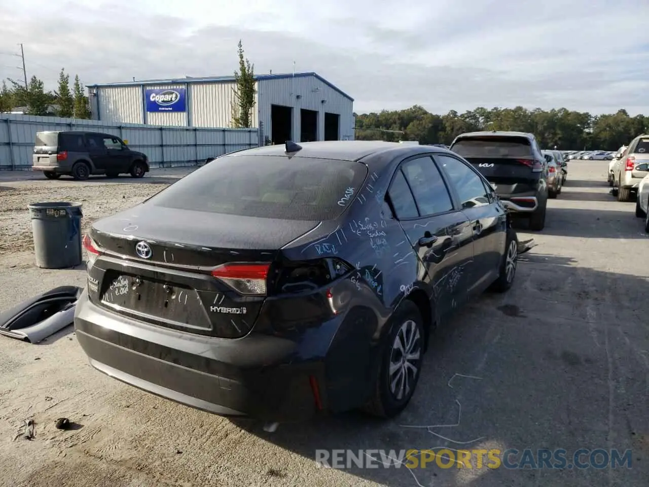 4 fotografías del automóvil dañado JTDEAMDE1NJ044039 TOYOTA COROLLA 2022