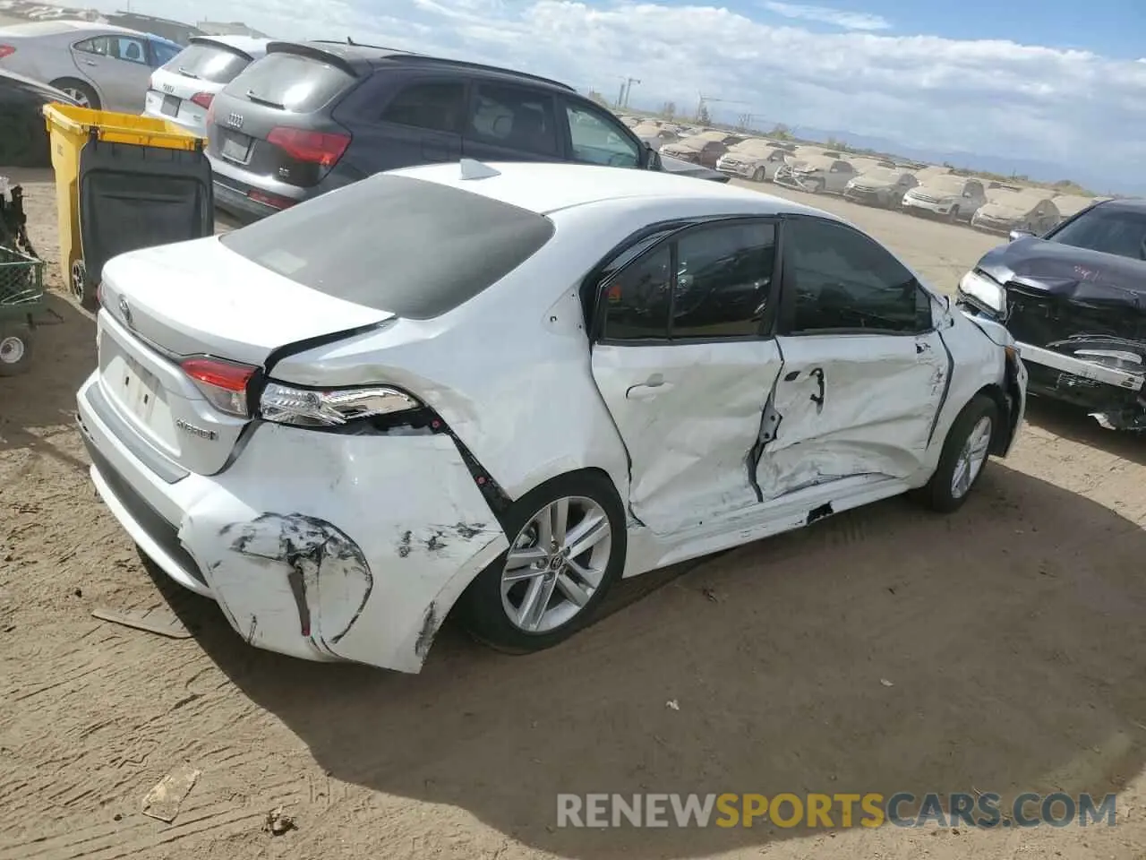 3 fotografías del automóvil dañado JTDEAMDE1NJ053985 TOYOTA COROLLA 2022