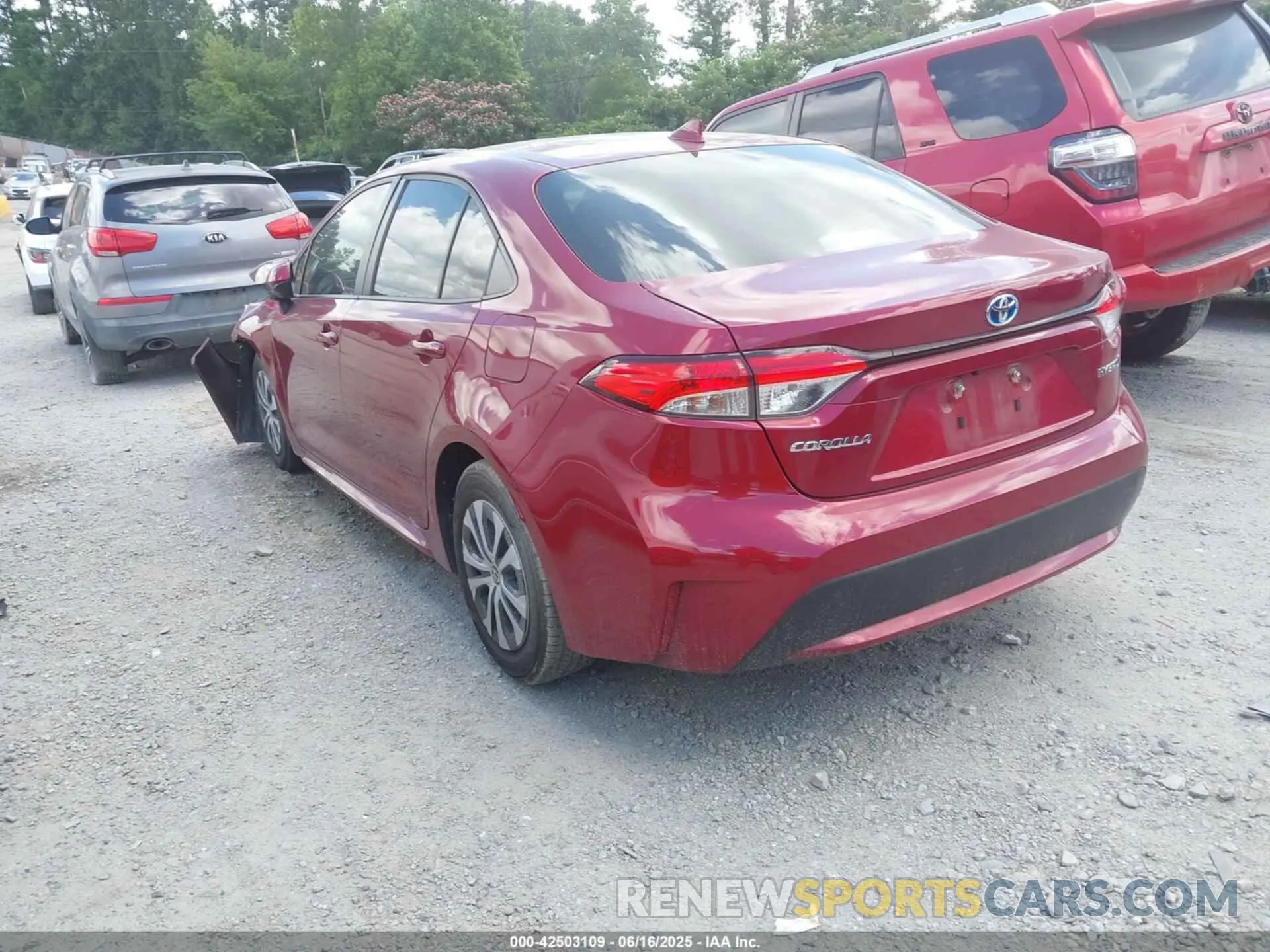 3 fotografías del automóvil dañado JTDEAMDE1NJ054585 TOYOTA COROLLA 2022