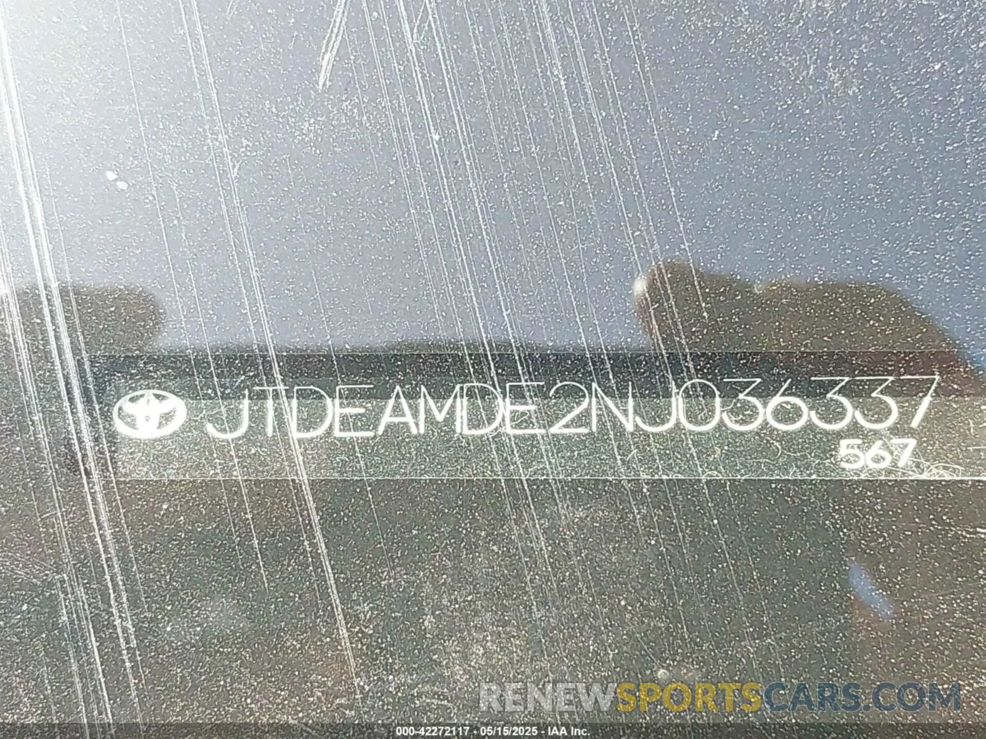 9 fotografías del automóvil dañado JTDEAMDE2NJ036337 TOYOTA COROLLA 2022