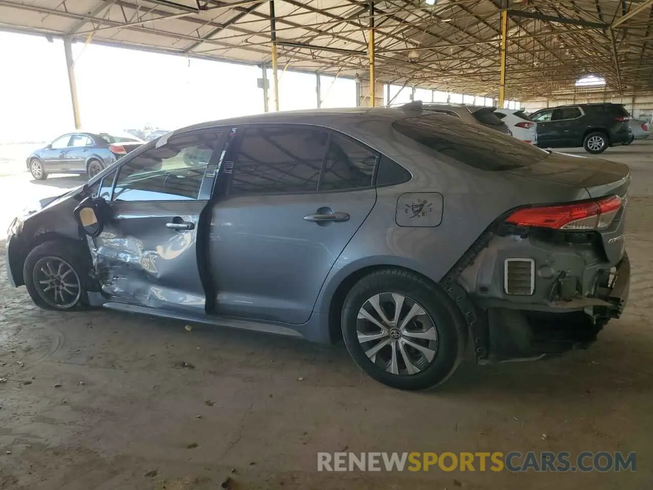 2 fotografías del automóvil dañado JTDEAMDE2NJ039982 TOYOTA COROLLA 2022