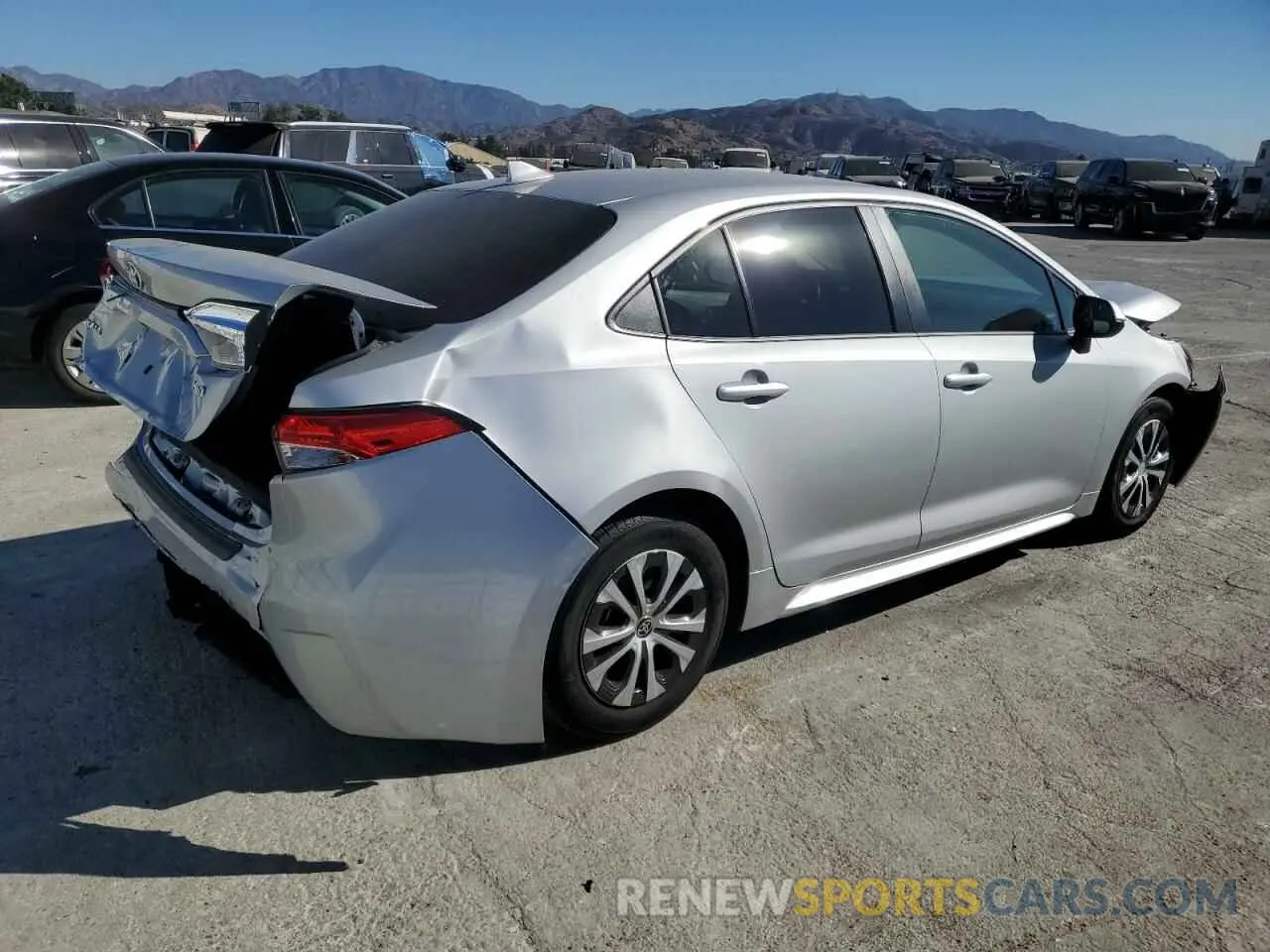 3 fotografías del automóvil dañado JTDEAMDE2NJ040338 TOYOTA COROLLA 2022