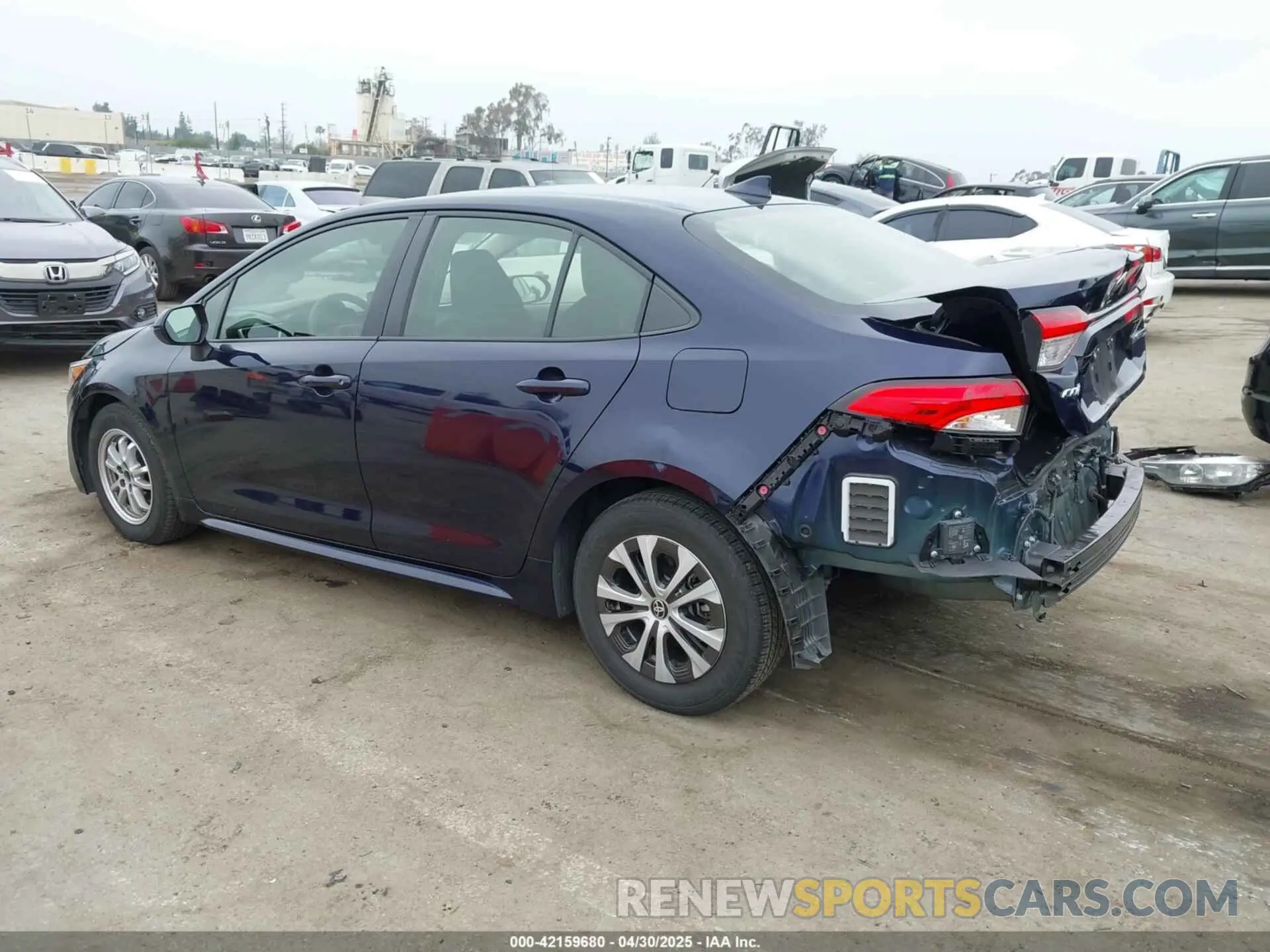 3 fotografías del automóvil dañado JTDEAMDE2NJ051761 TOYOTA COROLLA 2022