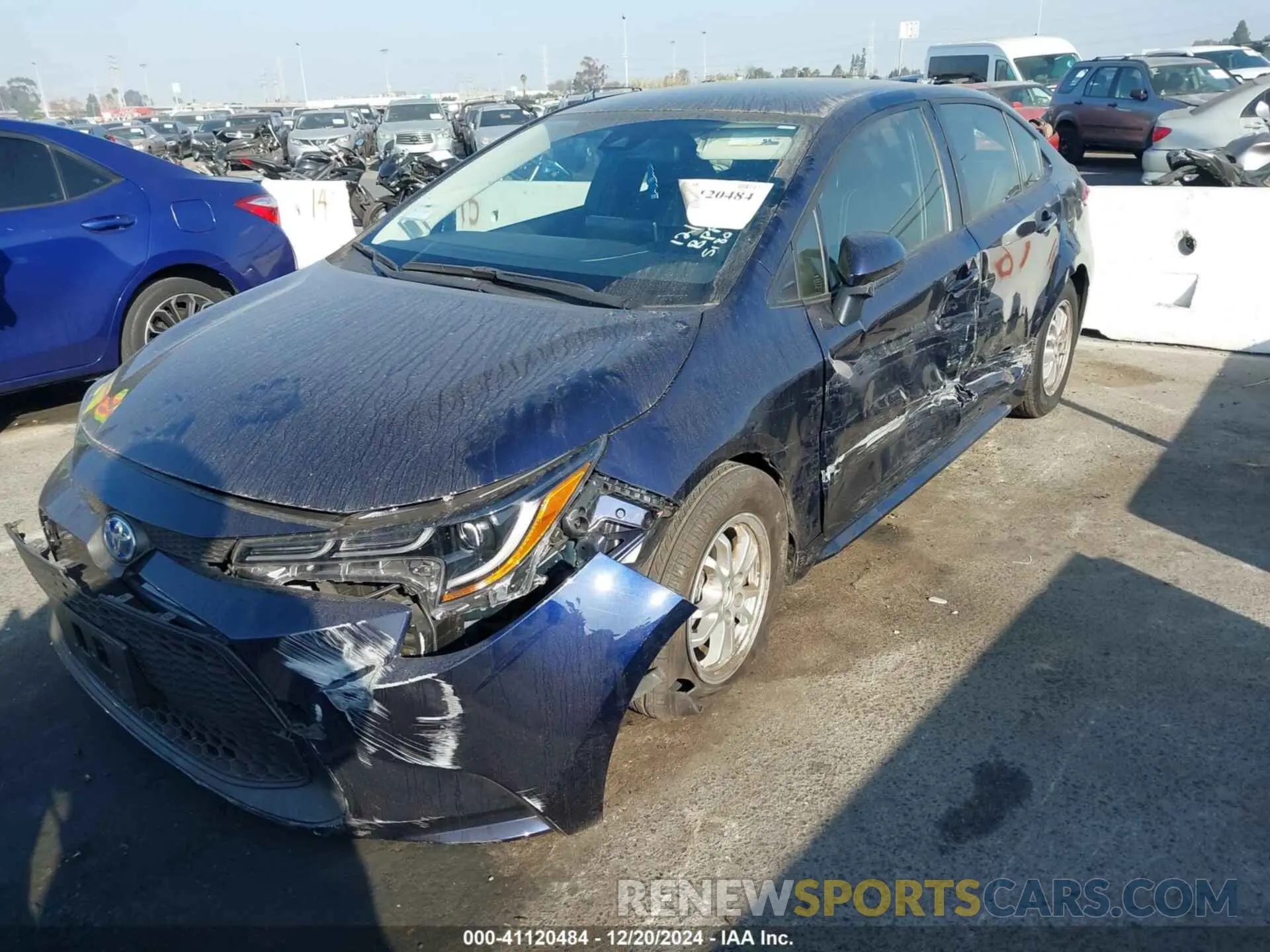 6 fotografías del automóvil dañado JTDEAMDE2NJ055180 TOYOTA COROLLA 2022