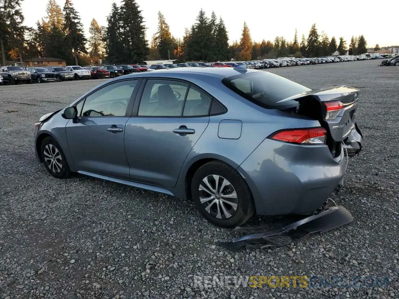 2 fotografías del automóvil dañado JTDEAMDE3NJ042907 TOYOTA COROLLA 2022