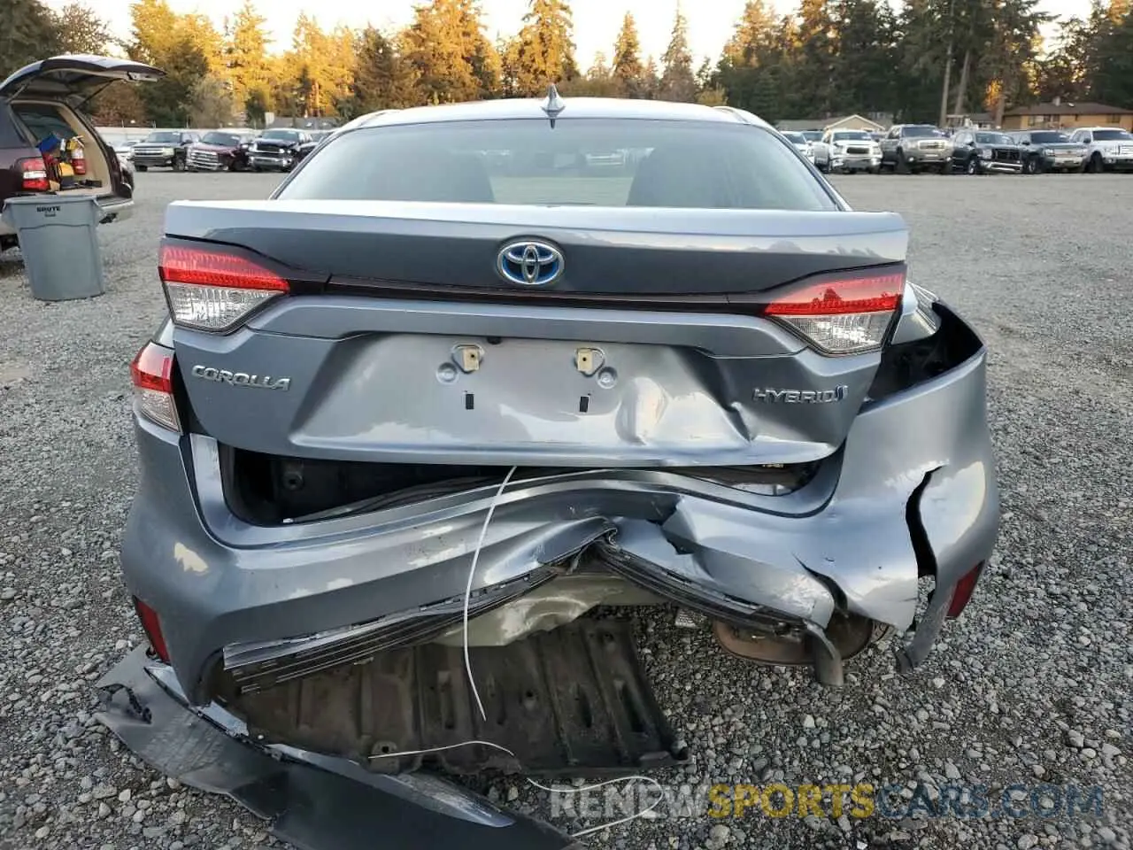 6 fotografías del automóvil dañado JTDEAMDE3NJ042907 TOYOTA COROLLA 2022
