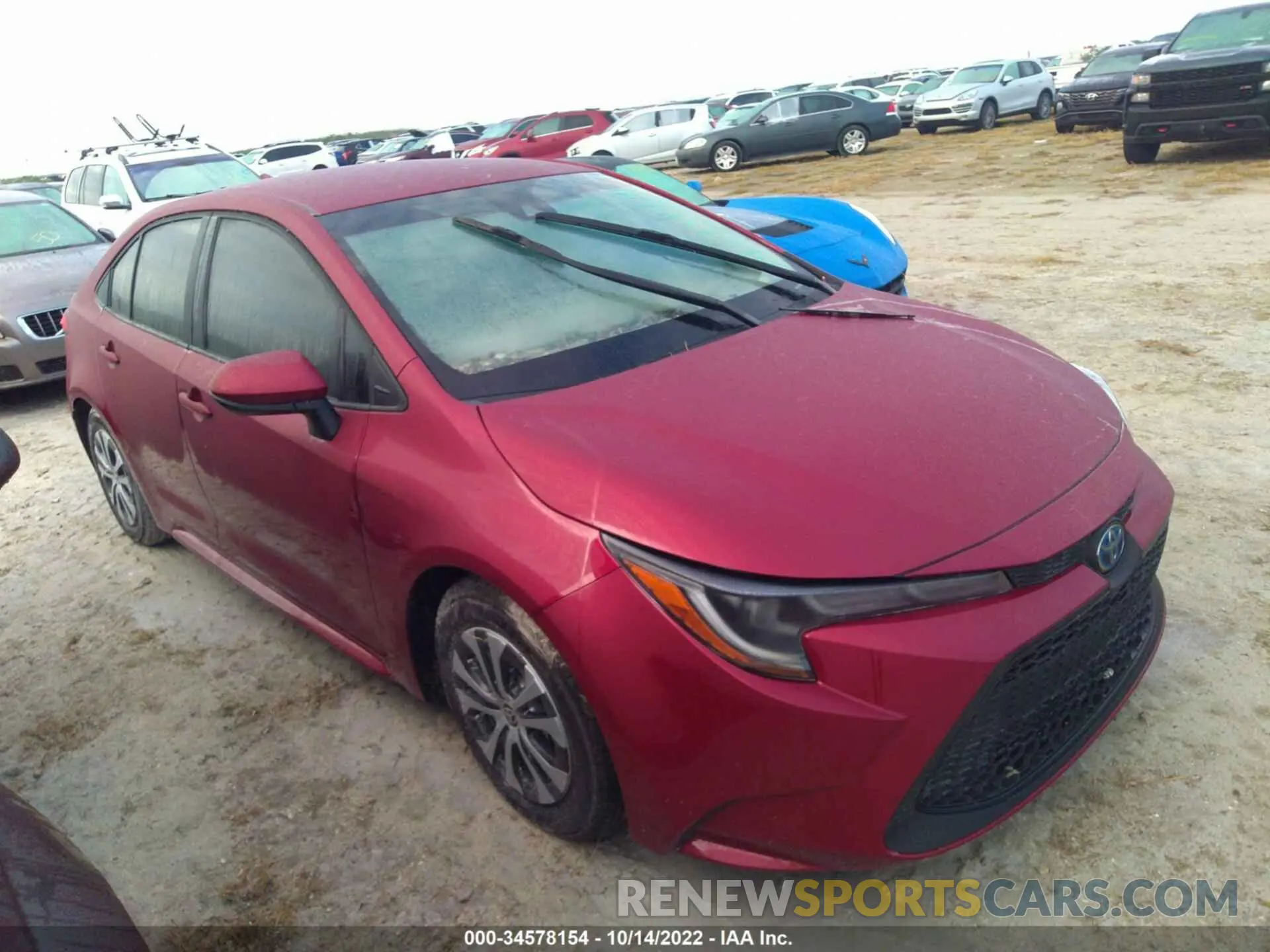 1 fotografías del automóvil dañado JTDEAMDE3NJ053275 TOYOTA COROLLA 2022