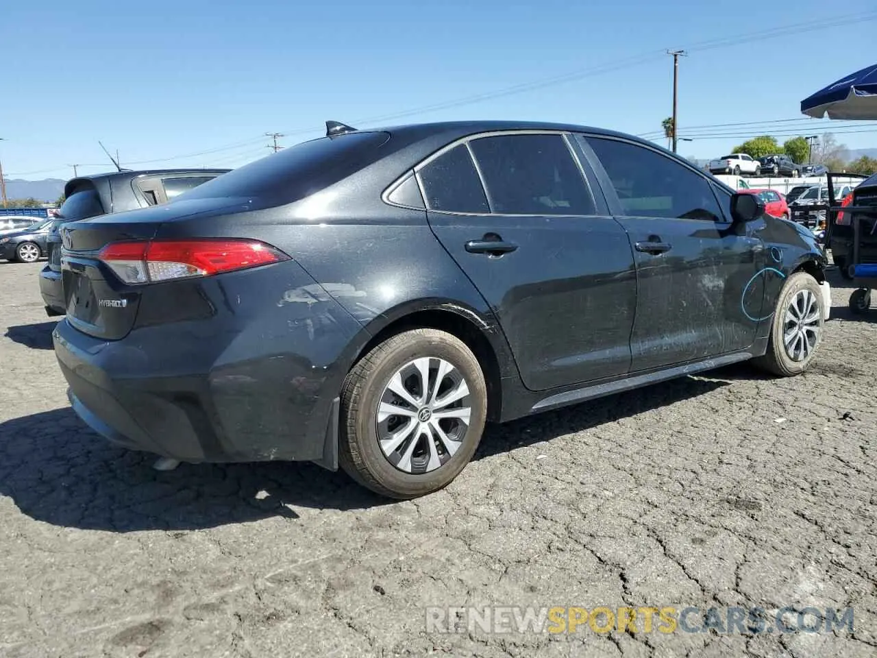 3 fotografías del automóvil dañado JTDEAMDE3NJ059500 TOYOTA COROLLA 2022