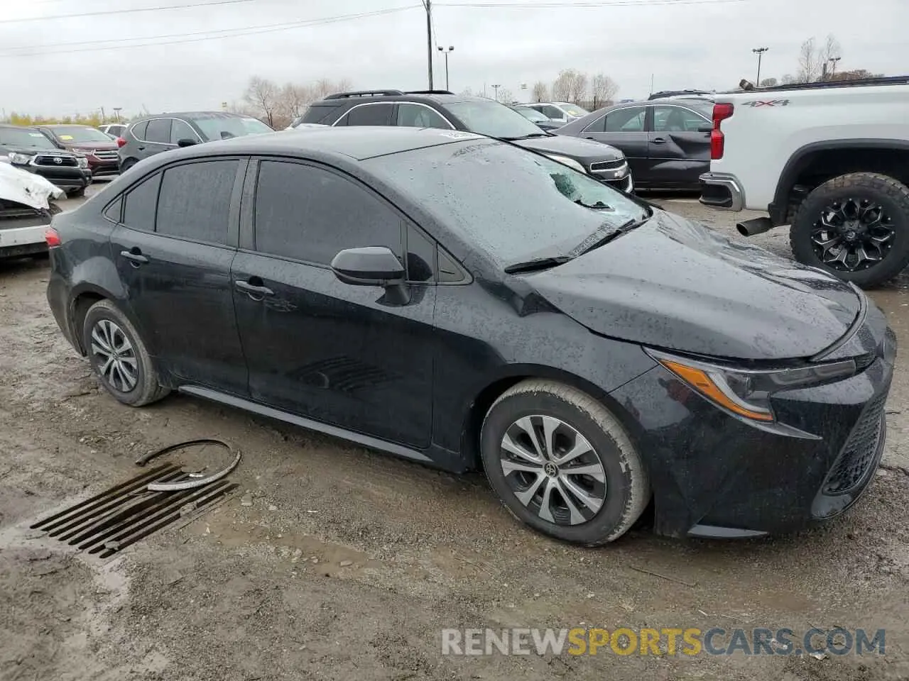 4 fotografías del automóvil dañado JTDEAMDE4NJ042463 TOYOTA COROLLA 2022